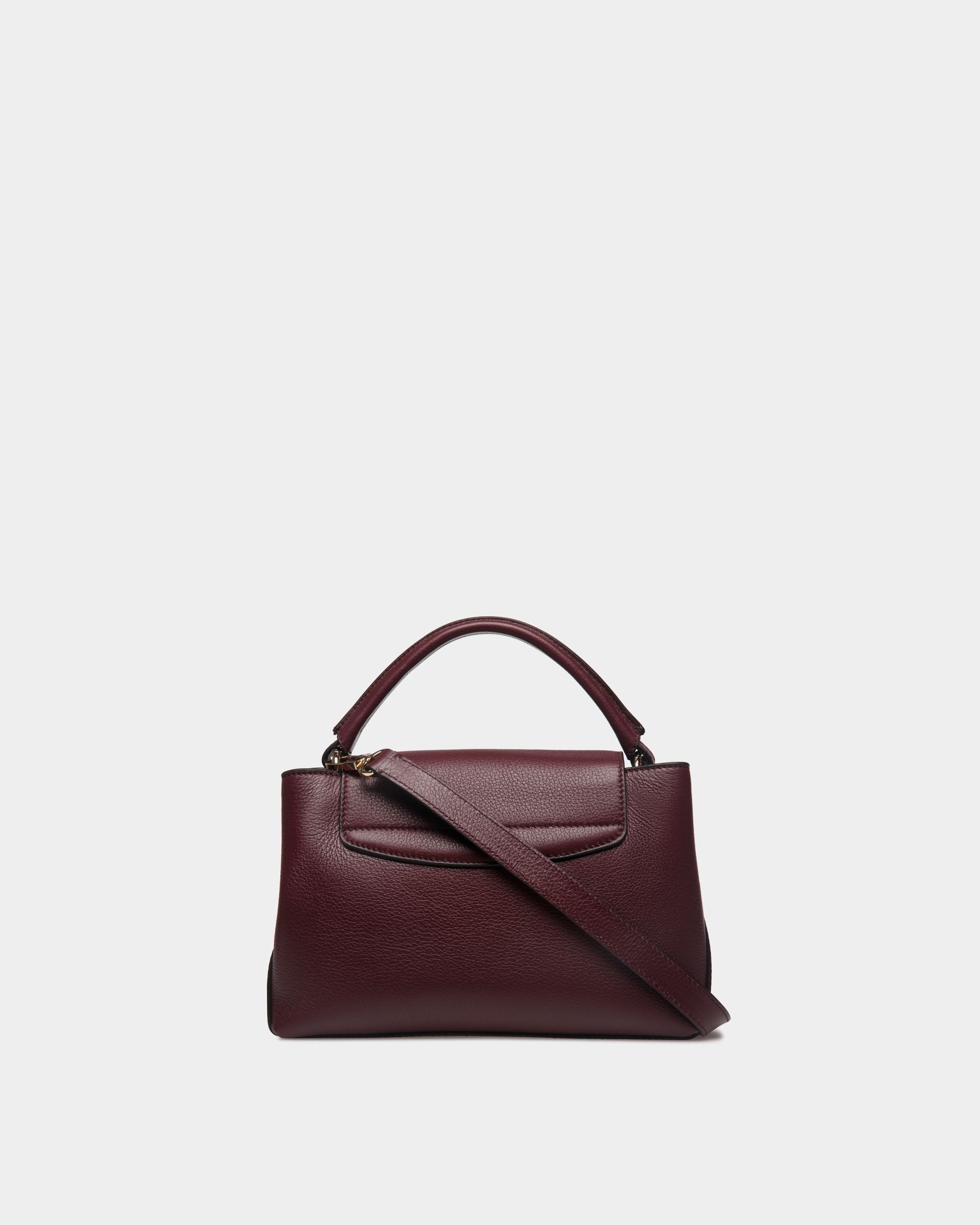 Borsa A Mano Piccola Lock Me In Pelle Granata Andorra - Donna - Bally - 03