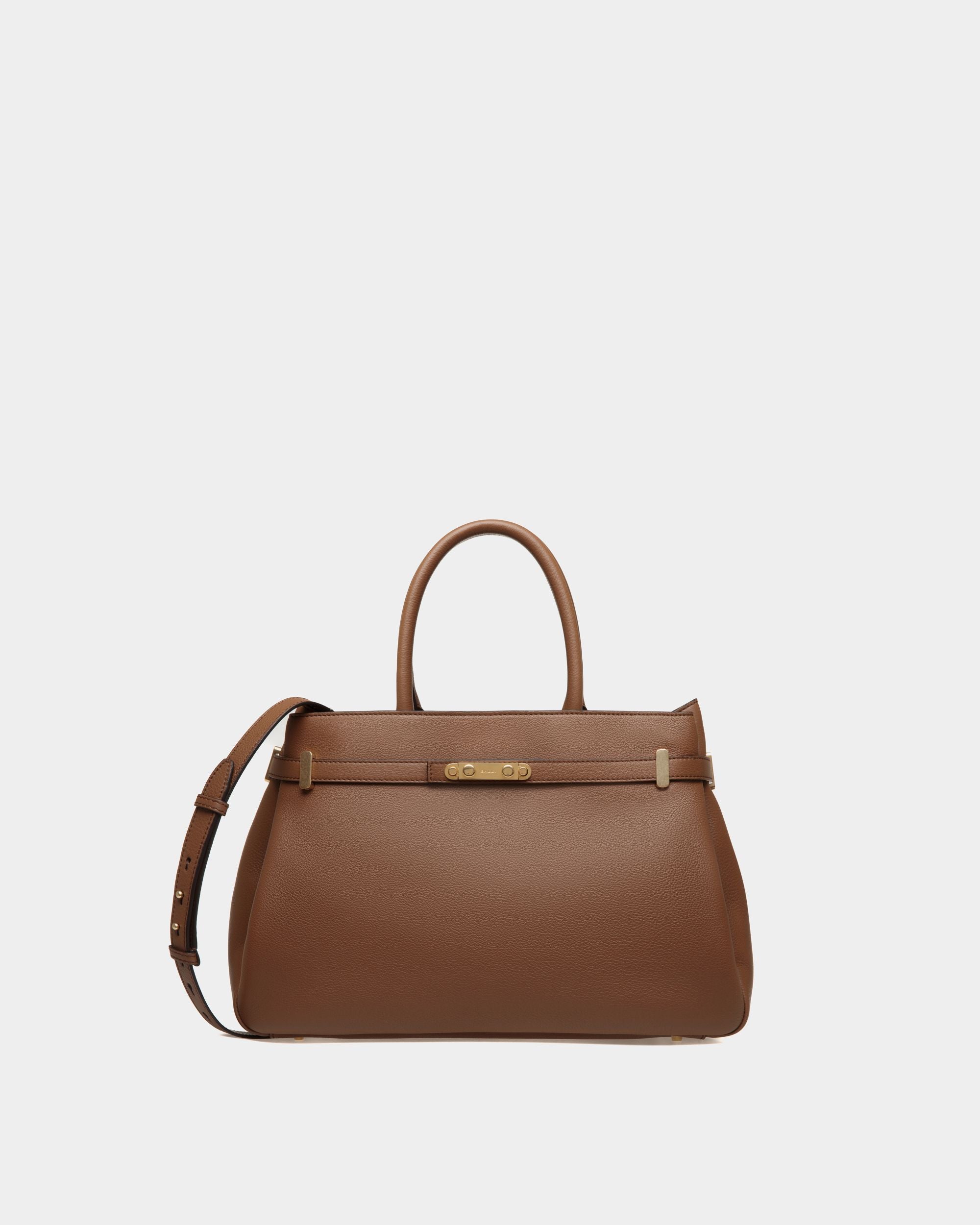 Tote Bag Carriage In Pelle Marrone - Donna - Bally - 01