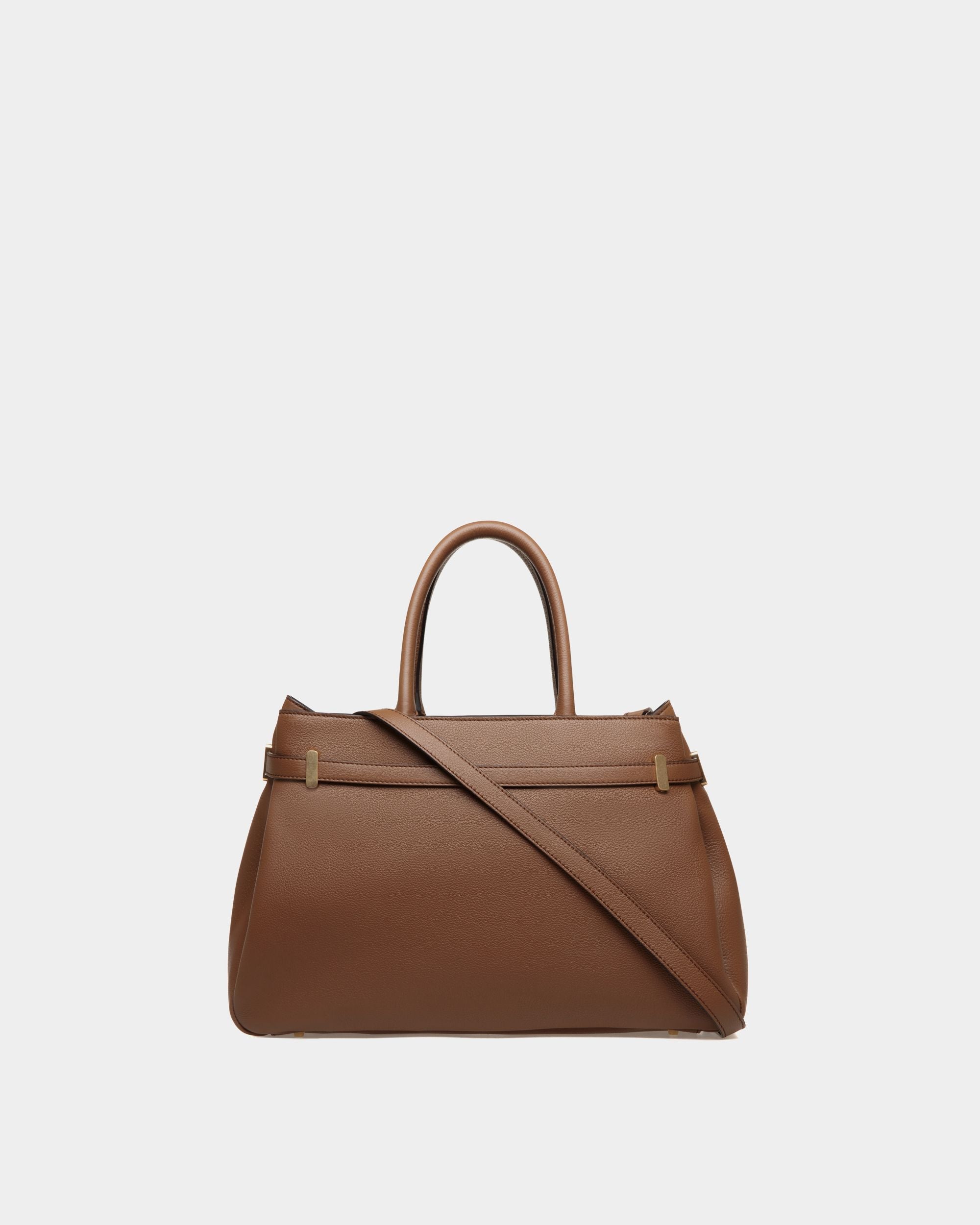 Tote Bag Carriage In Pelle Marrone - Donna - Bally - 02