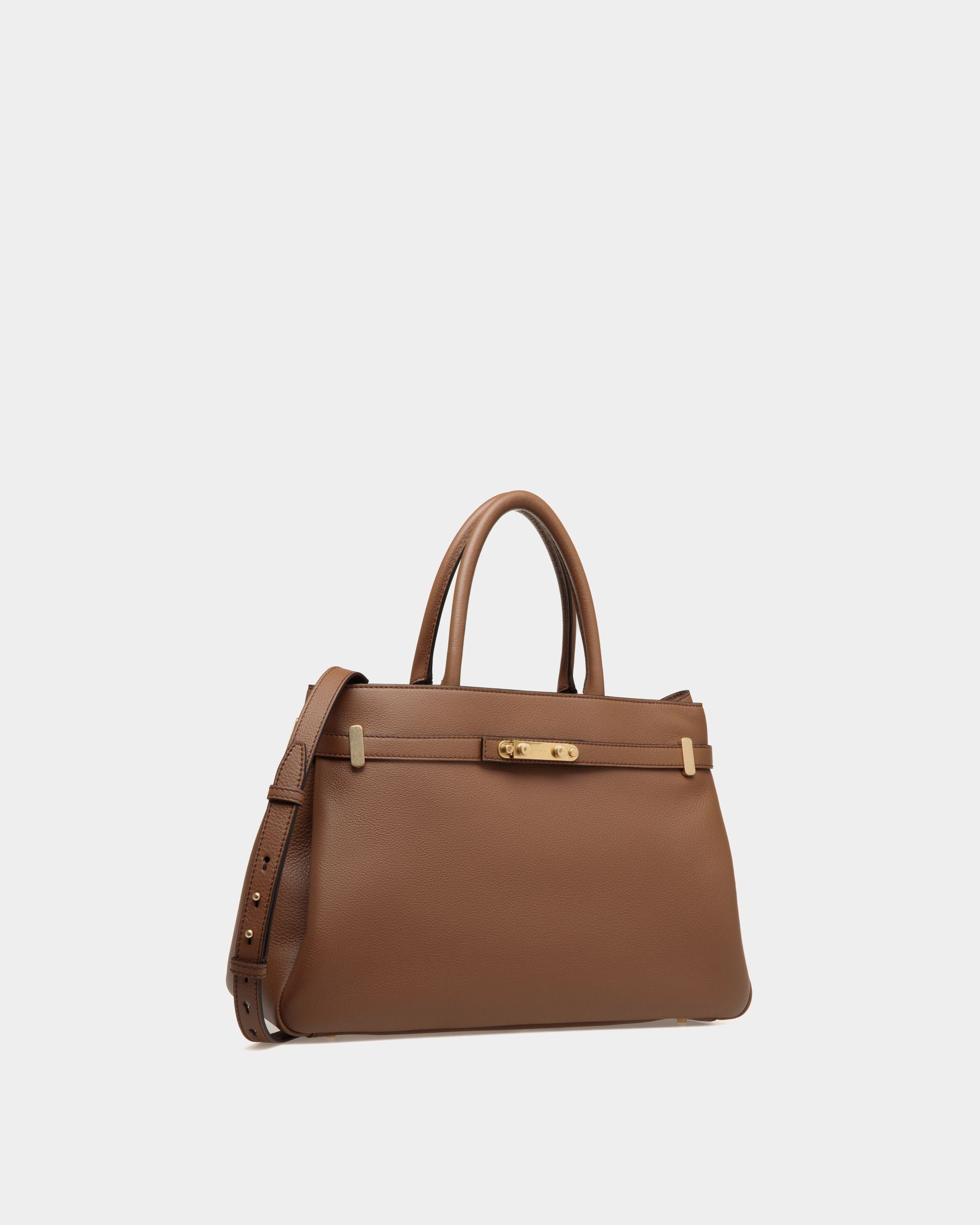 Tote Bag Carriage In Pelle Marrone - Donna - Bally - 03
