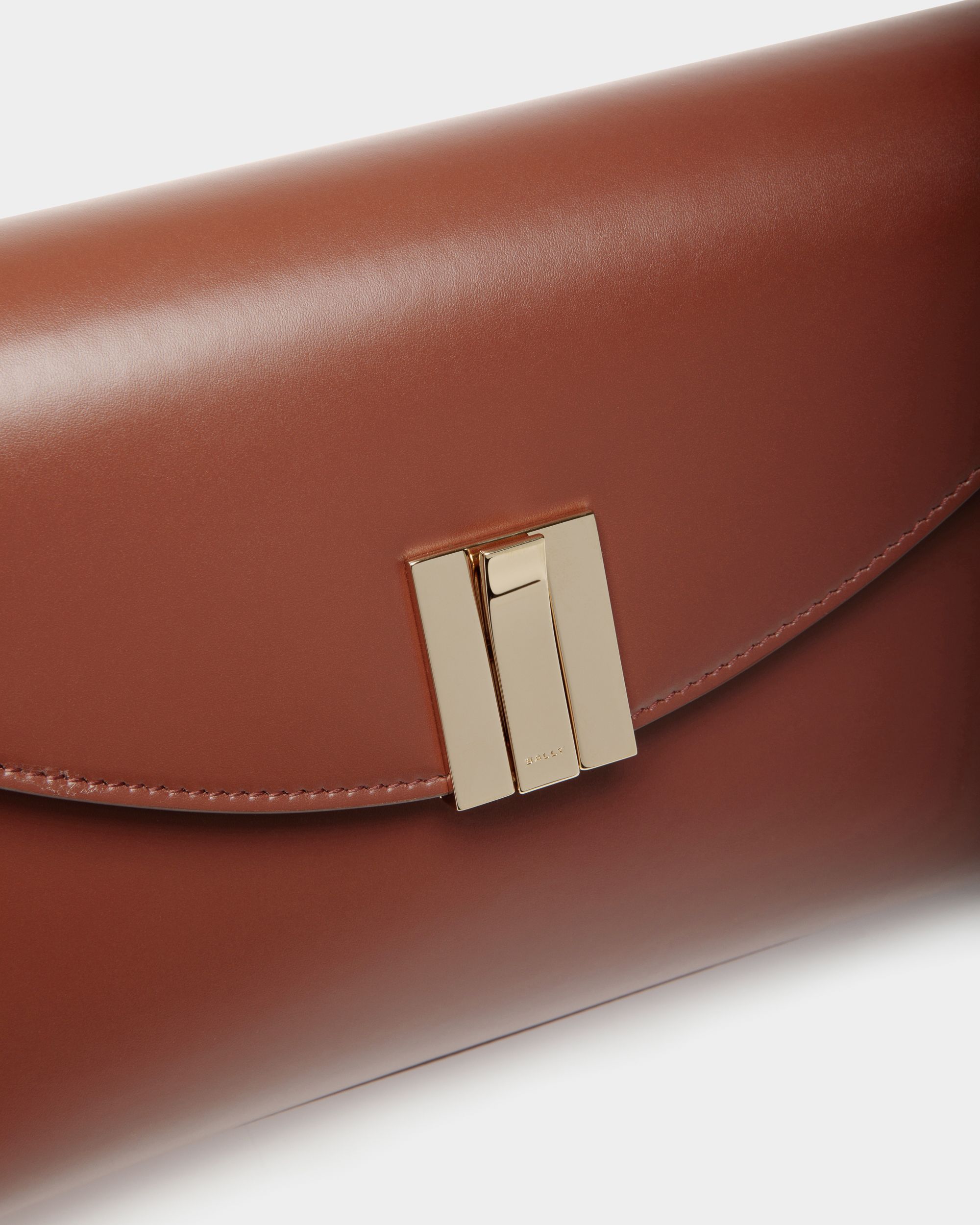 Borsa A Mano Piccola Ollam In Pelle Marrone - Donna - Bally - 05