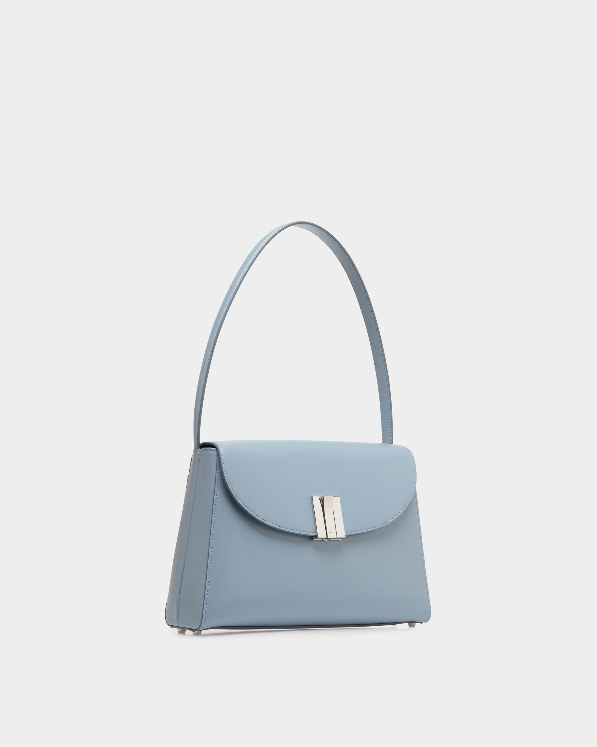 Borsa A Spalla Ollam In Pelle Light Blue - Donna - Bally - 04