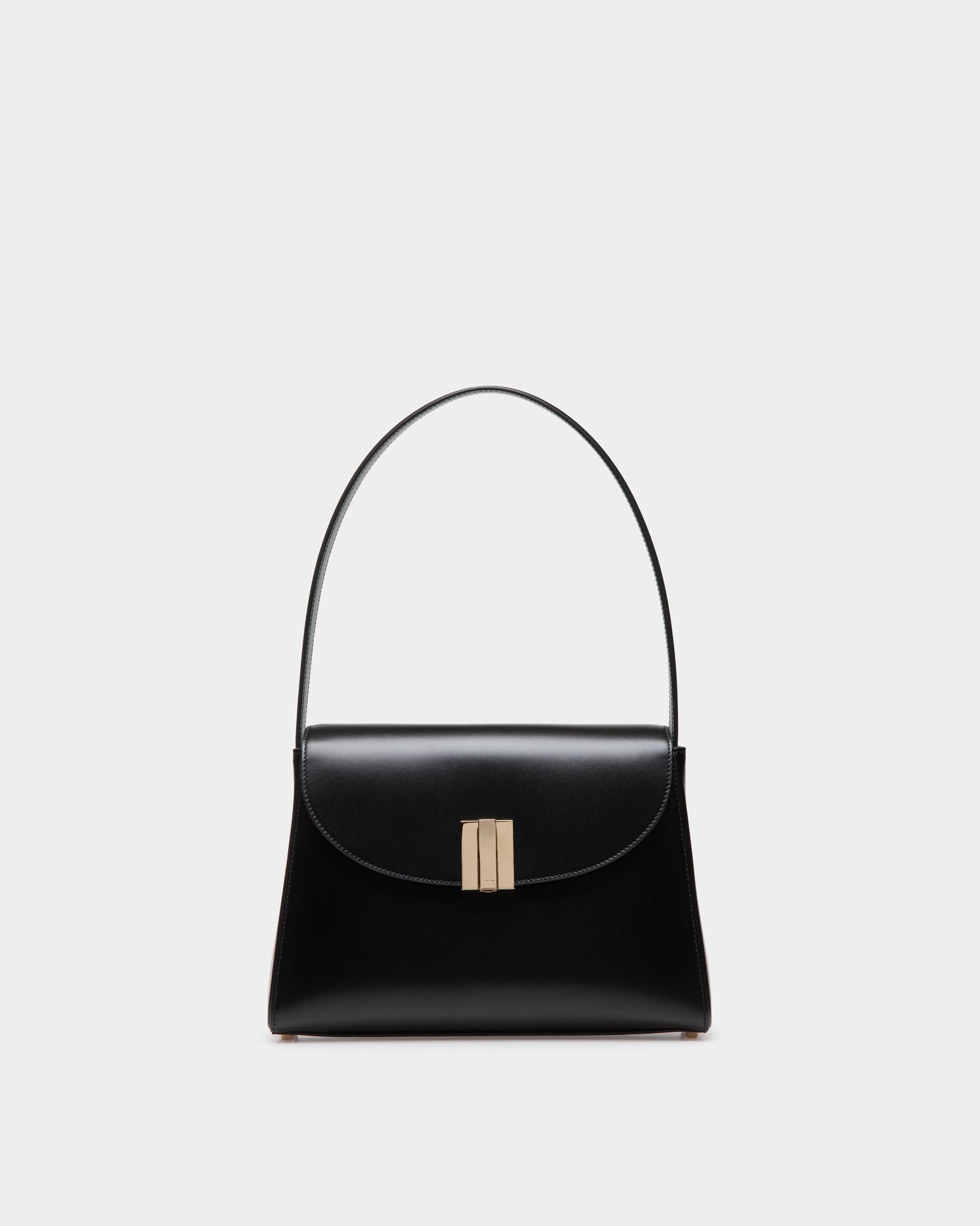Borsa A Spalla Ollam In Pelle Nera - Donna - Bally - 01