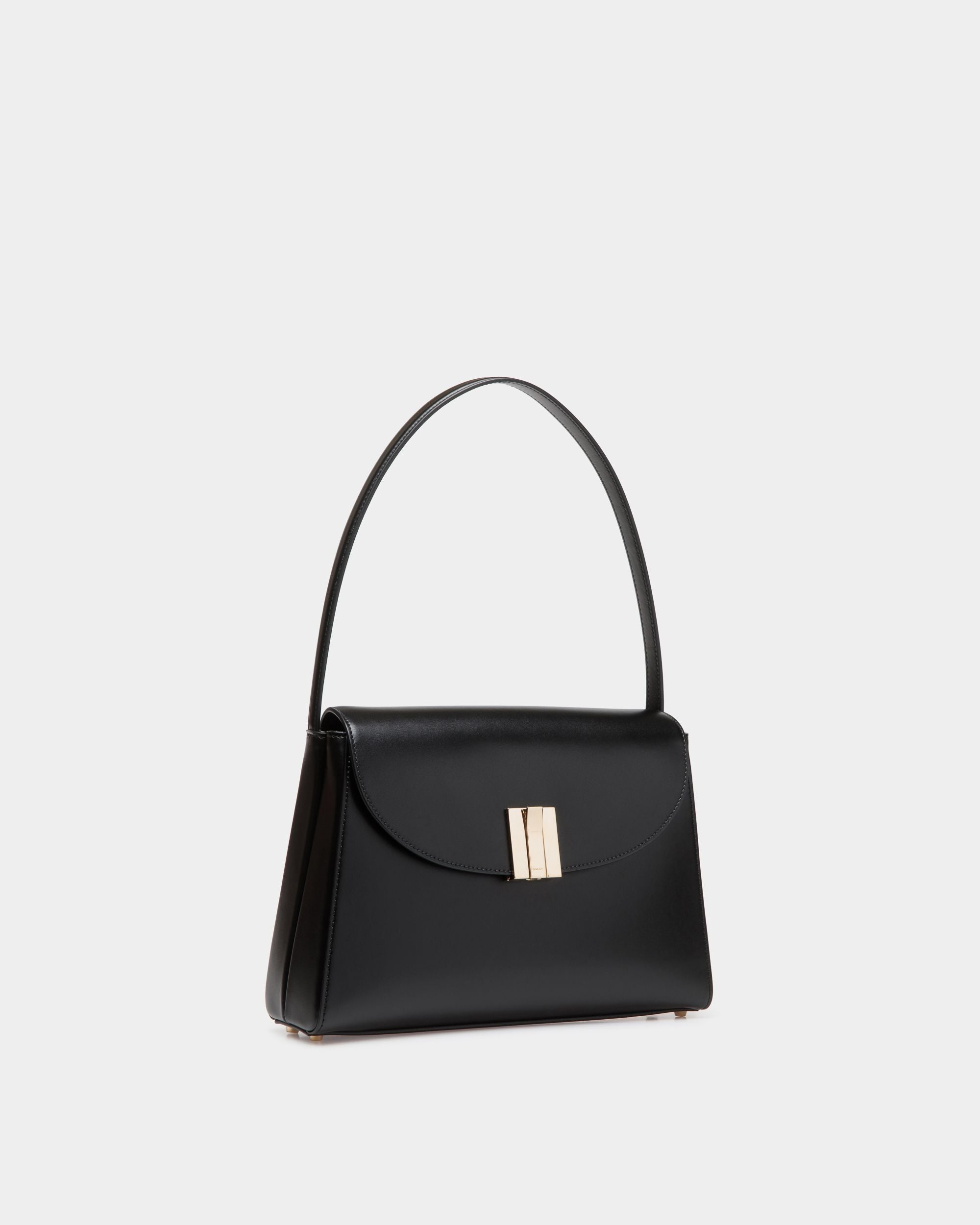 Borsa A Spalla Ollam In Pelle Nera - Donna - Bally - 04