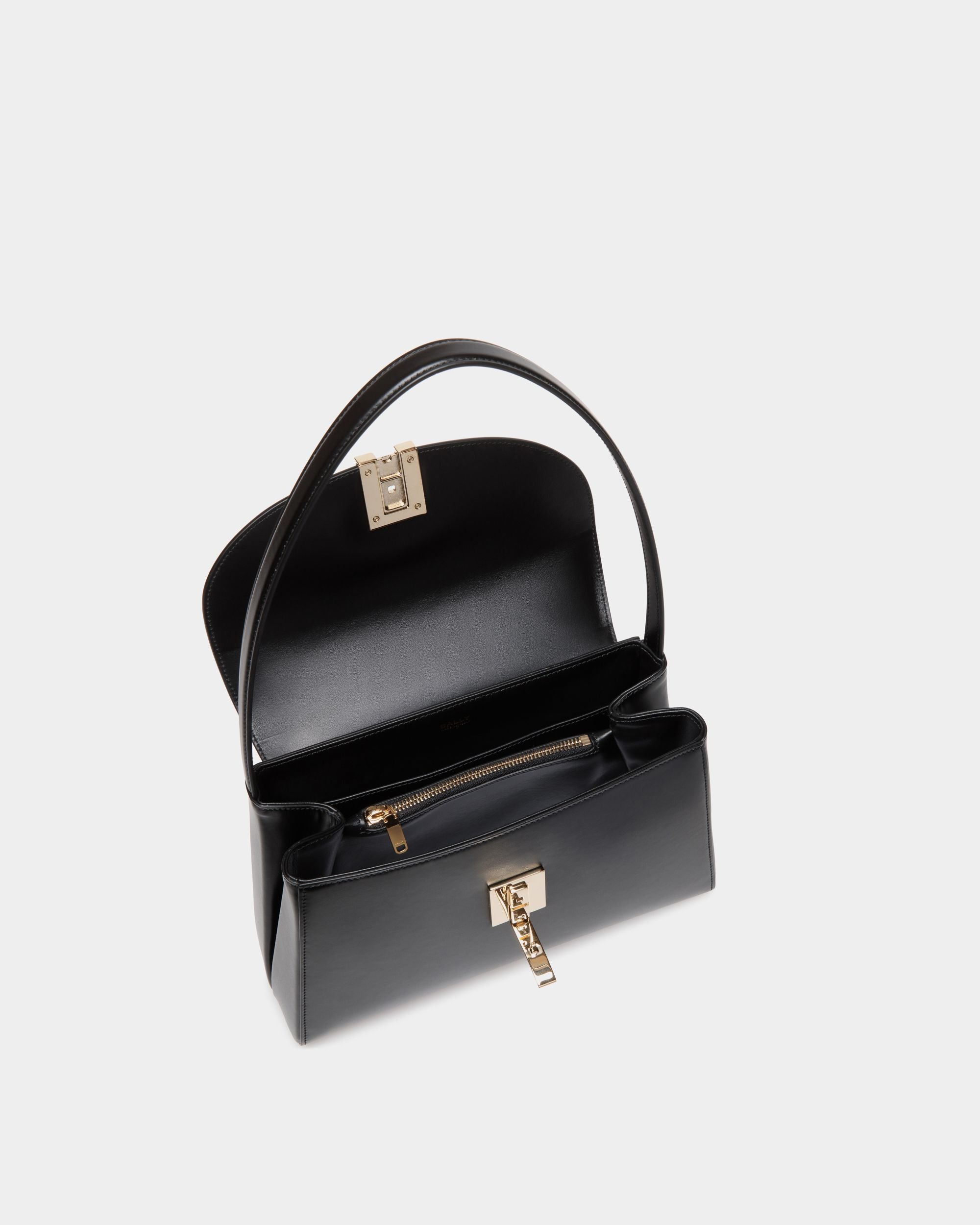 Borsa A Spalla Ollam In Pelle Nera - Donna - Bally - 05