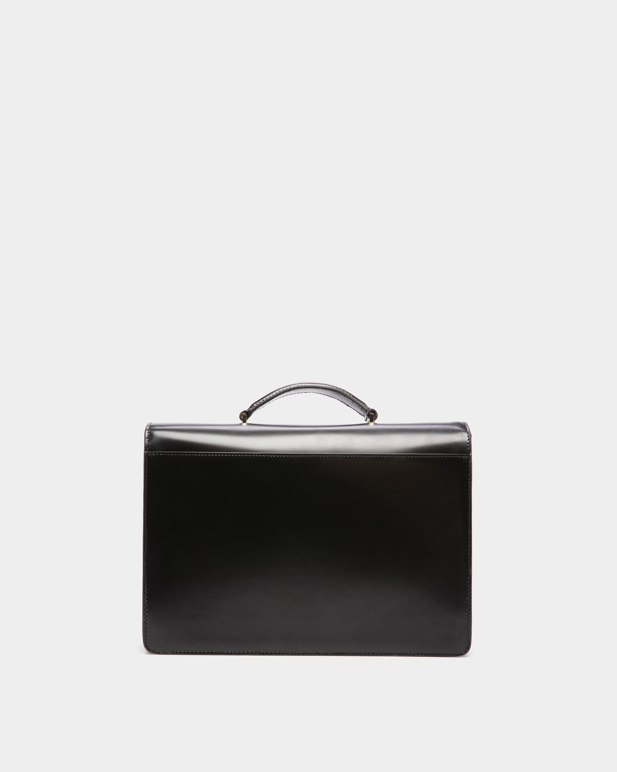 Borsa A Mano Ollam In Pelle Spazzolata Nera - Donna - Bally - 03