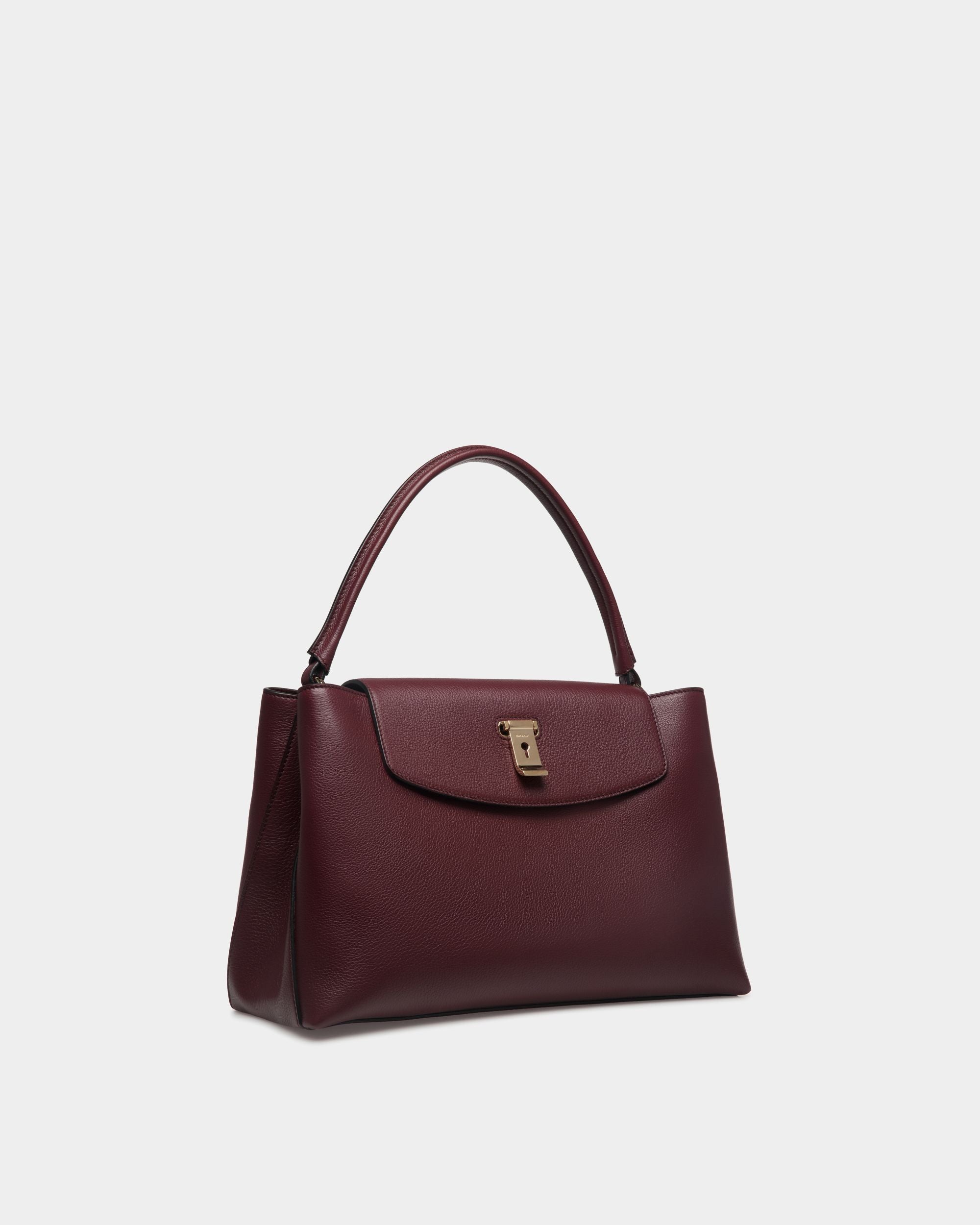 Borsa A Mano Lock Me In Pelle Granata Andorra - Donna - Bally - 04