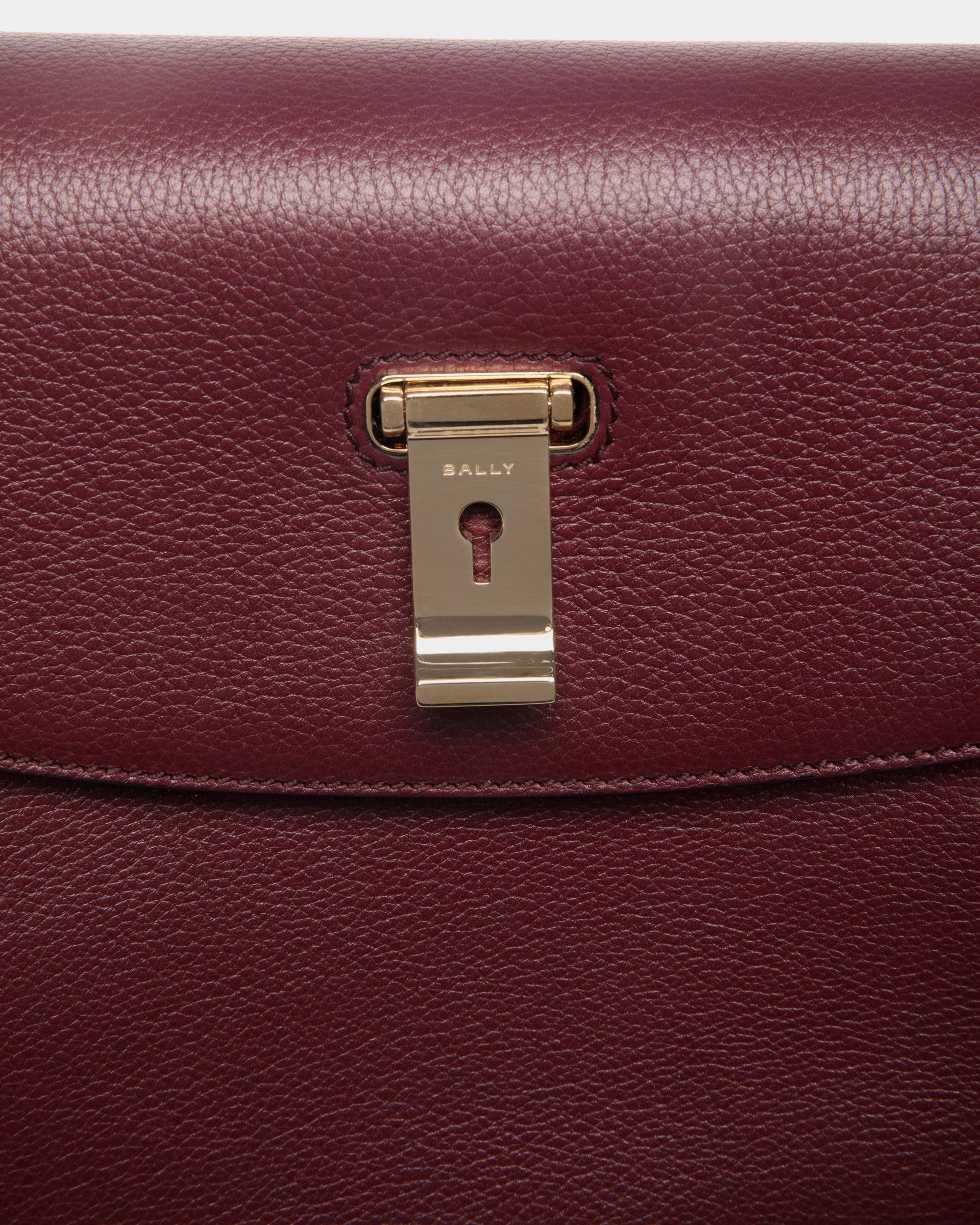 Borsa A Mano Lock Me In Pelle Granata Andorra - Donna - Bally - 05