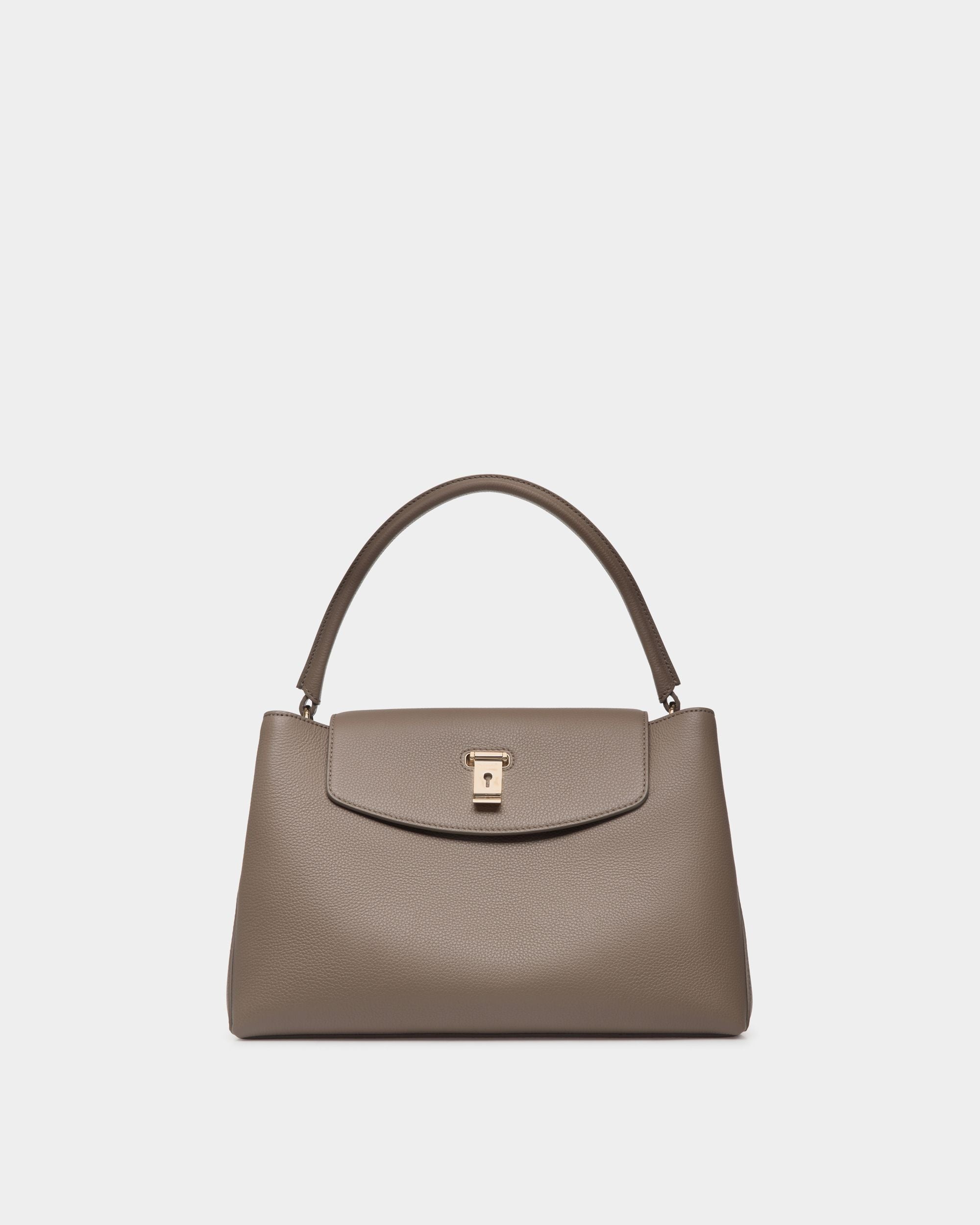 Borsa A Mano Lock Me In Pelle Granata Grigio Talpa - Donna - Bally - 01