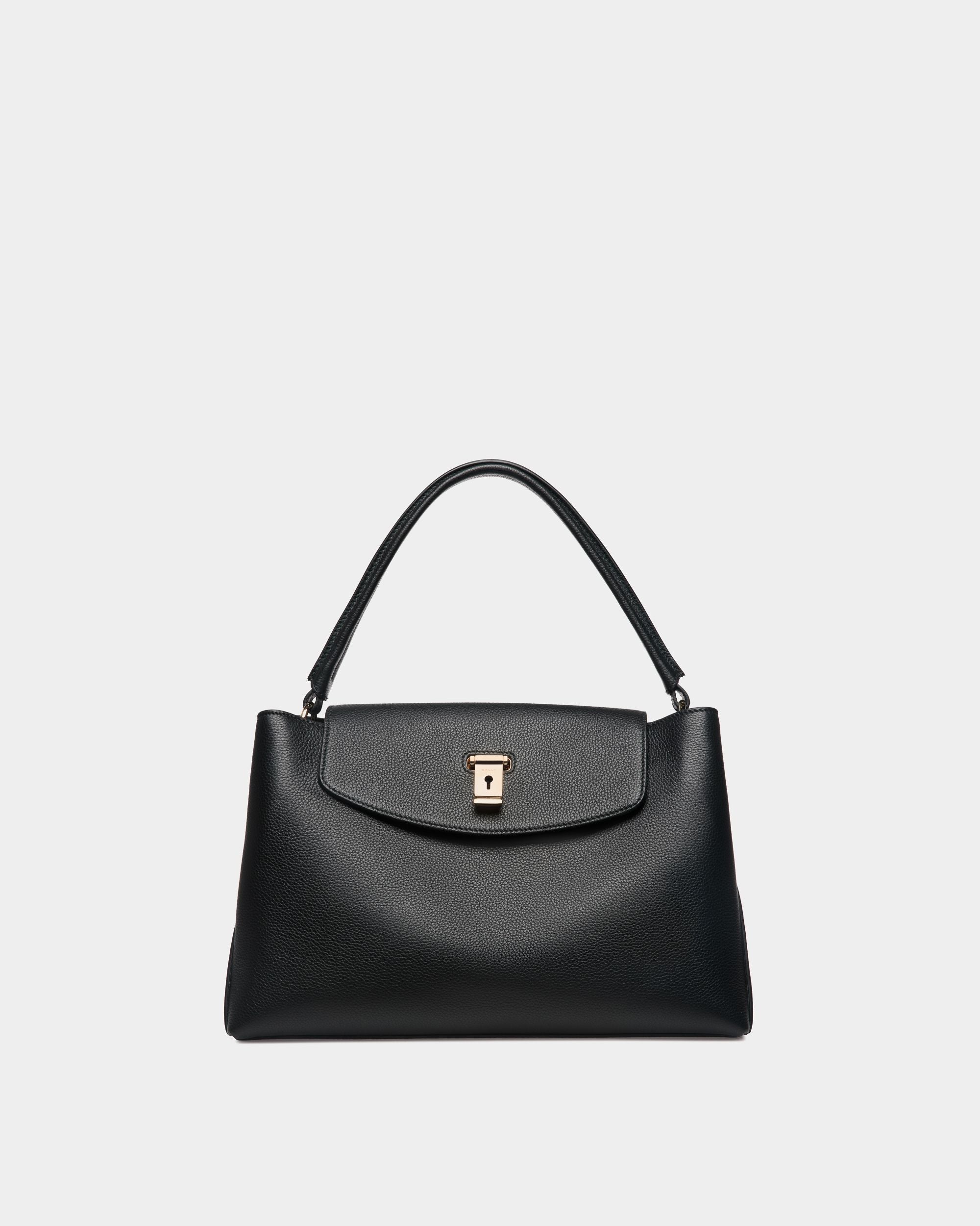Borsa A Mano Lock Me In Pelle Granata Nera - Donna - Bally - 01