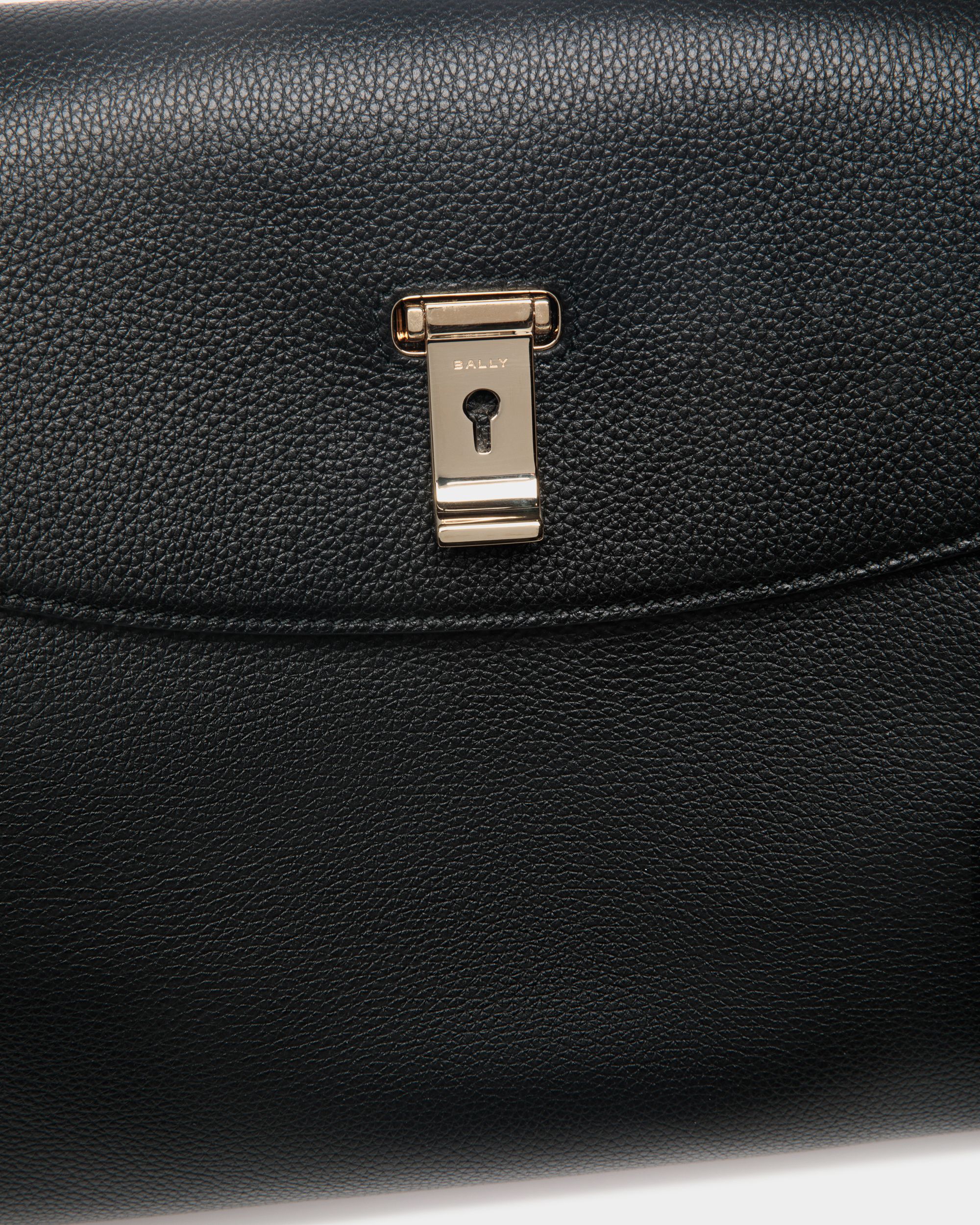 Borsa A Mano Lock Me In Pelle Granata Nera - Donna - Bally - 05