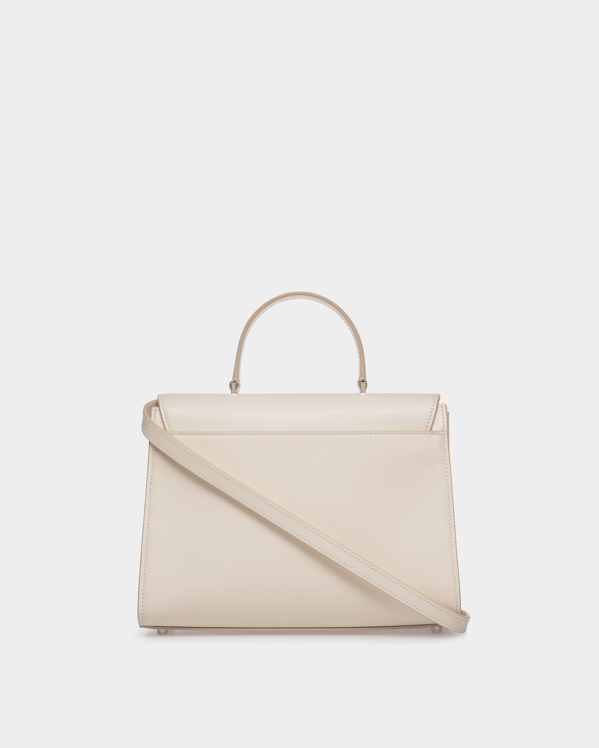 Borsa A Mano Ollam In Pelle Bianca - Donna - Bally - 03
