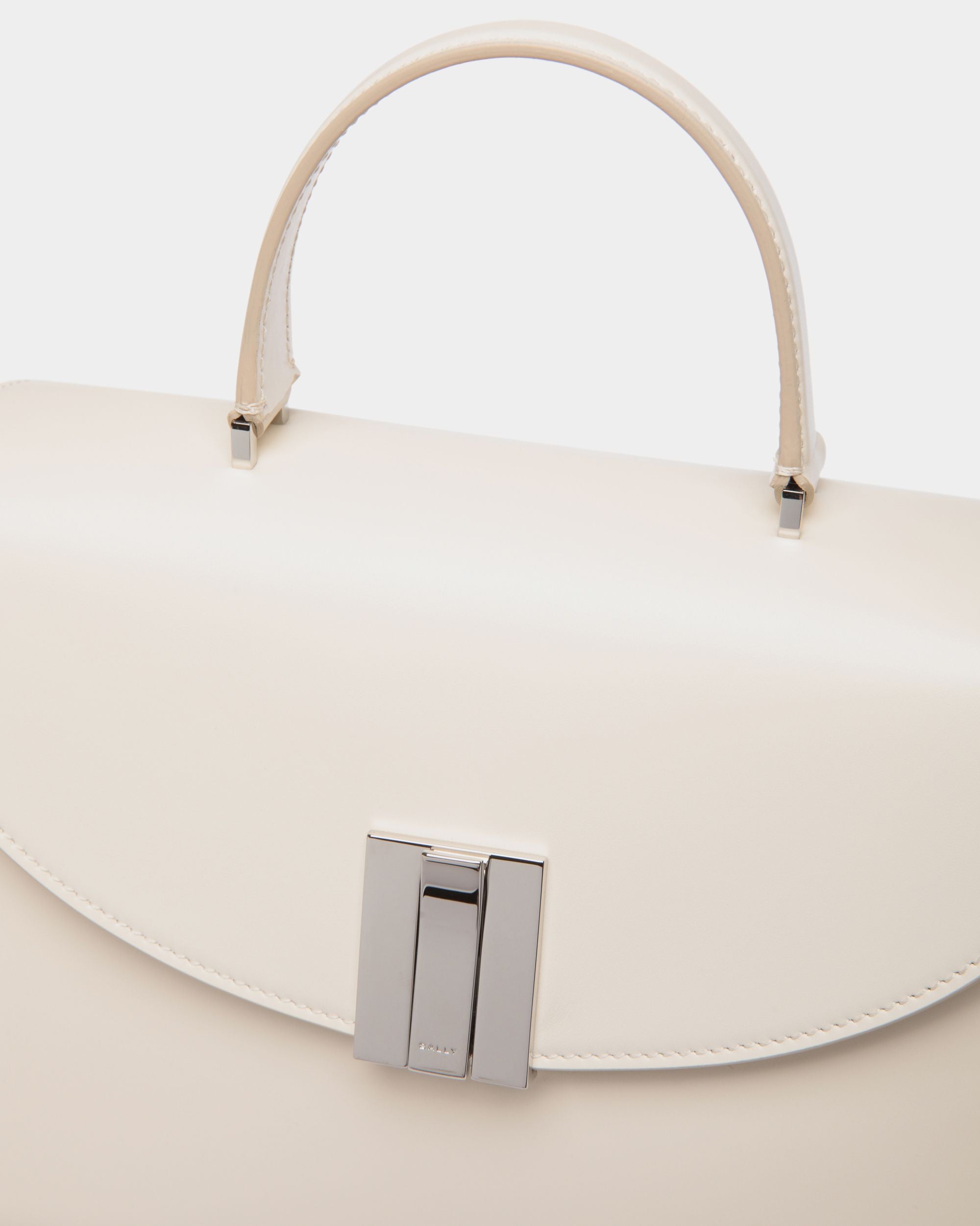 Borsa A Mano Ollam In Pelle Bianca - Donna - Bally - 06