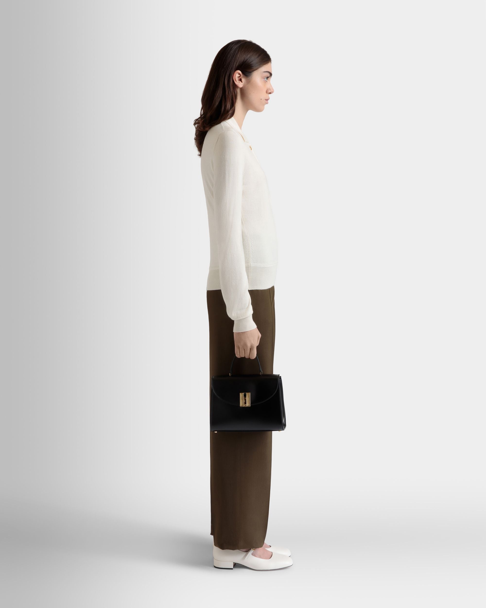 Borsa A Mano Ollam In Pelle Nera - Donna - Bally - 07