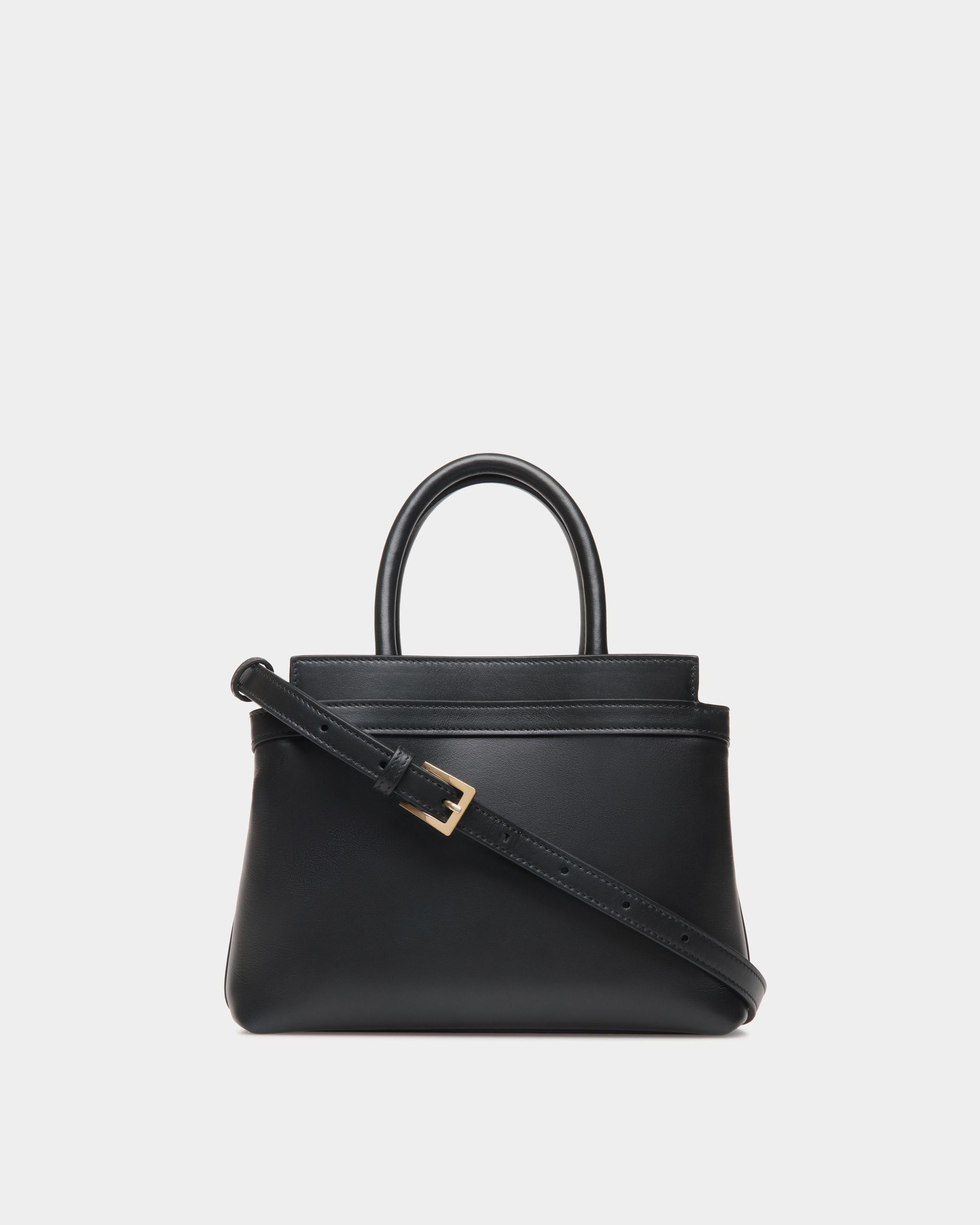 Tote Bag Piccola Deco In Pelle Nera - Donna - Bally - 03
