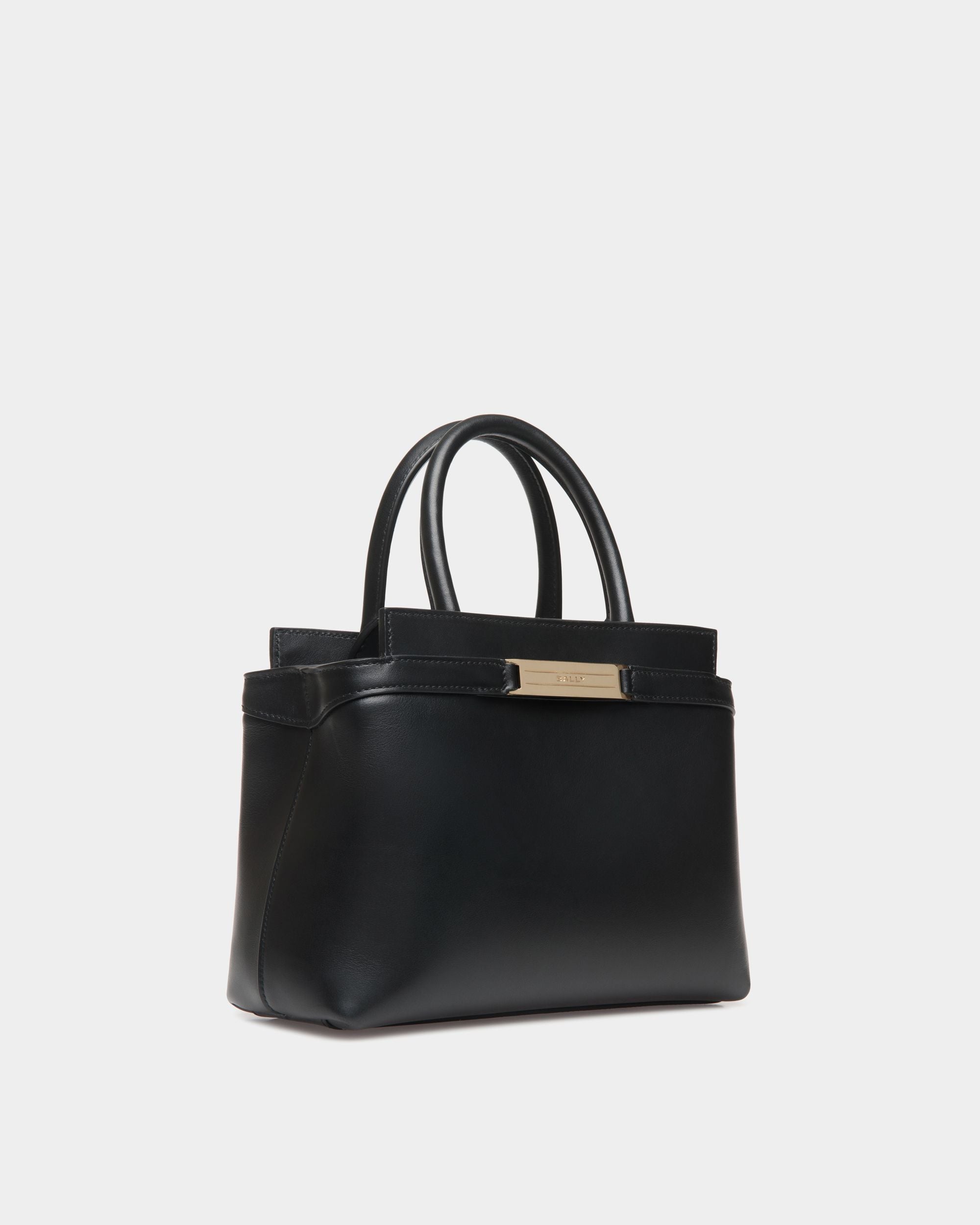 Tote Bag Piccola Deco In Pelle Nera - Donna - Bally - 04