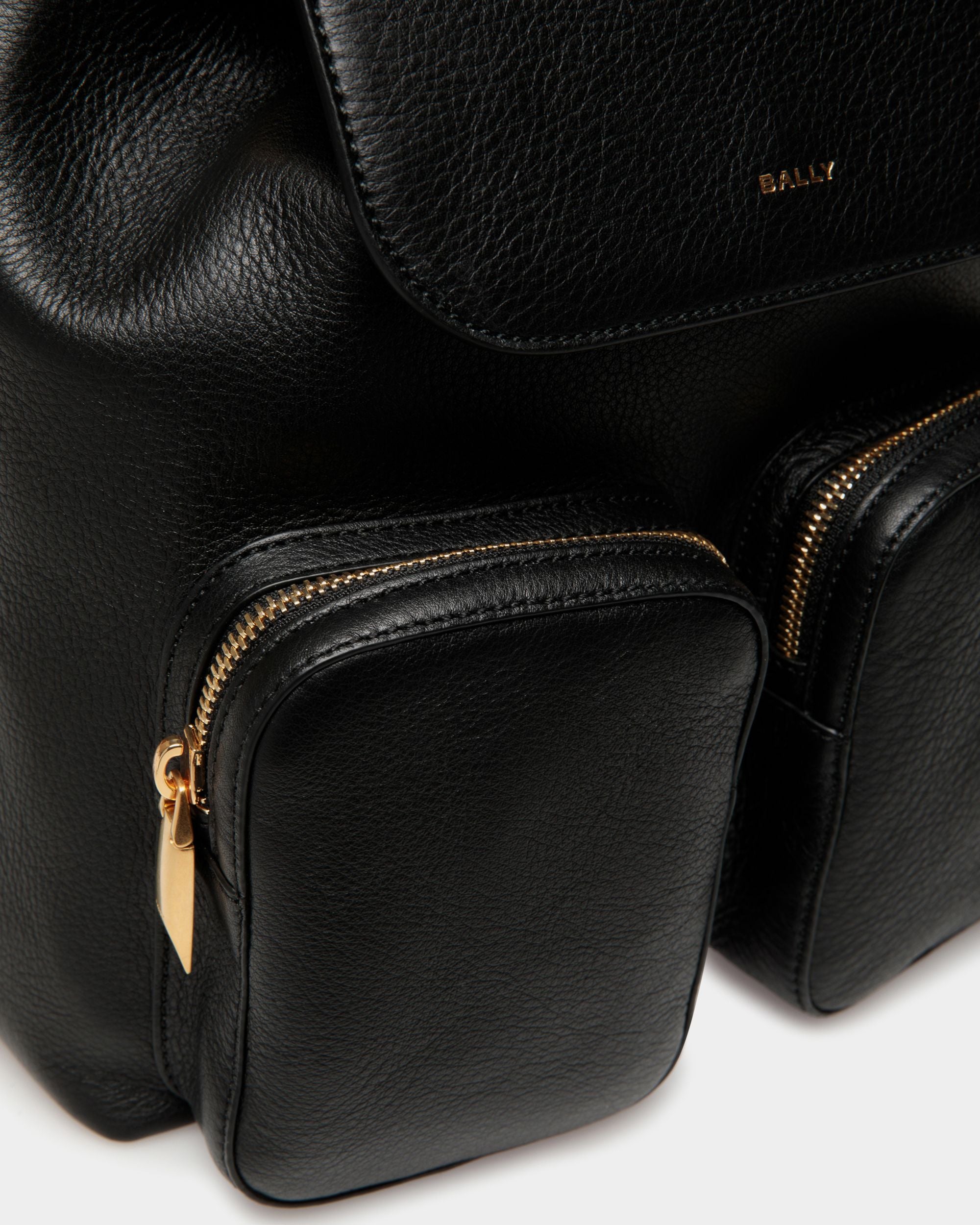Zaino Code In Pelle Nera - Donna - Bally - 04