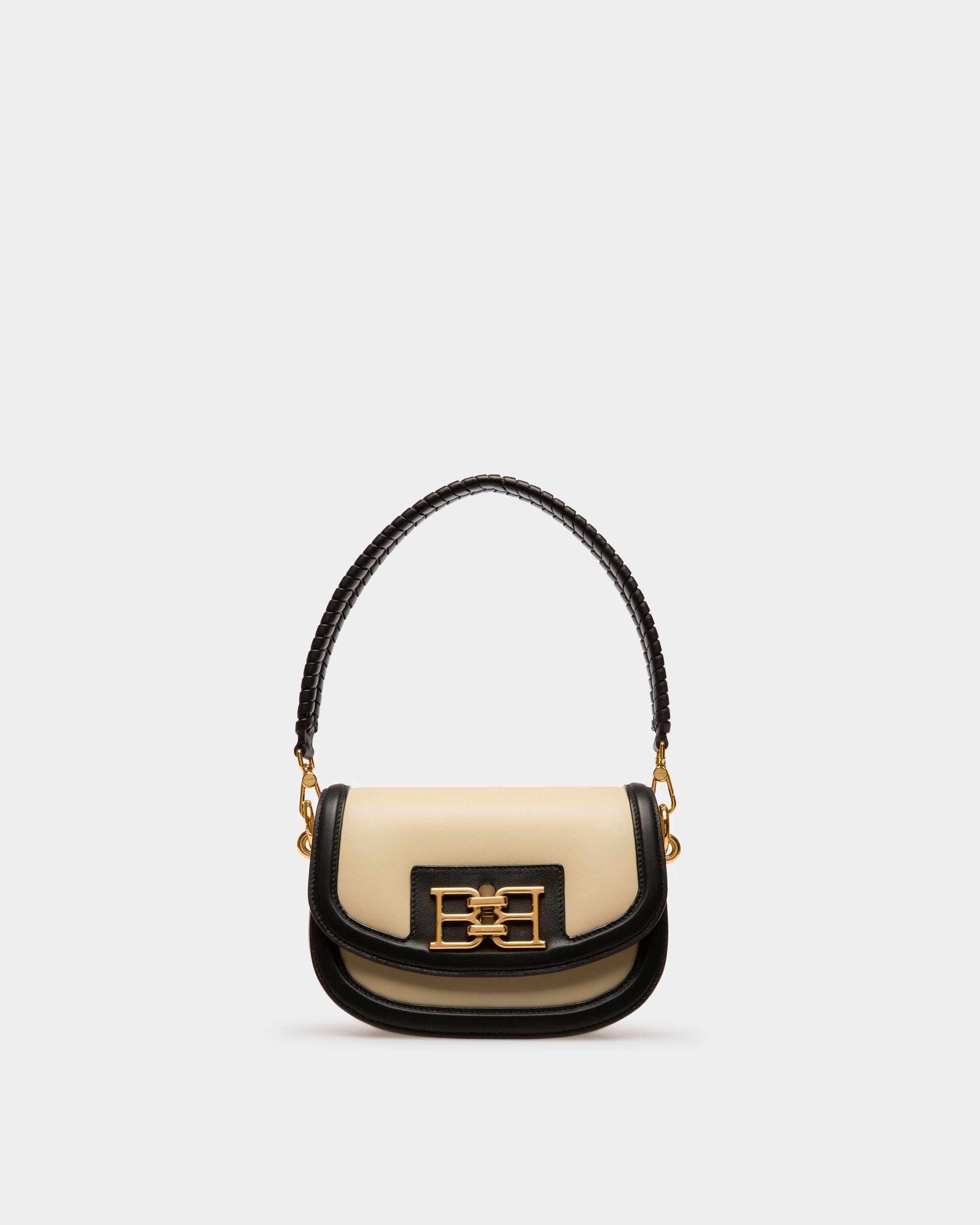 Baily Minibag In Pelle Beige Chiaro E Nera - Donna - Bally - 01