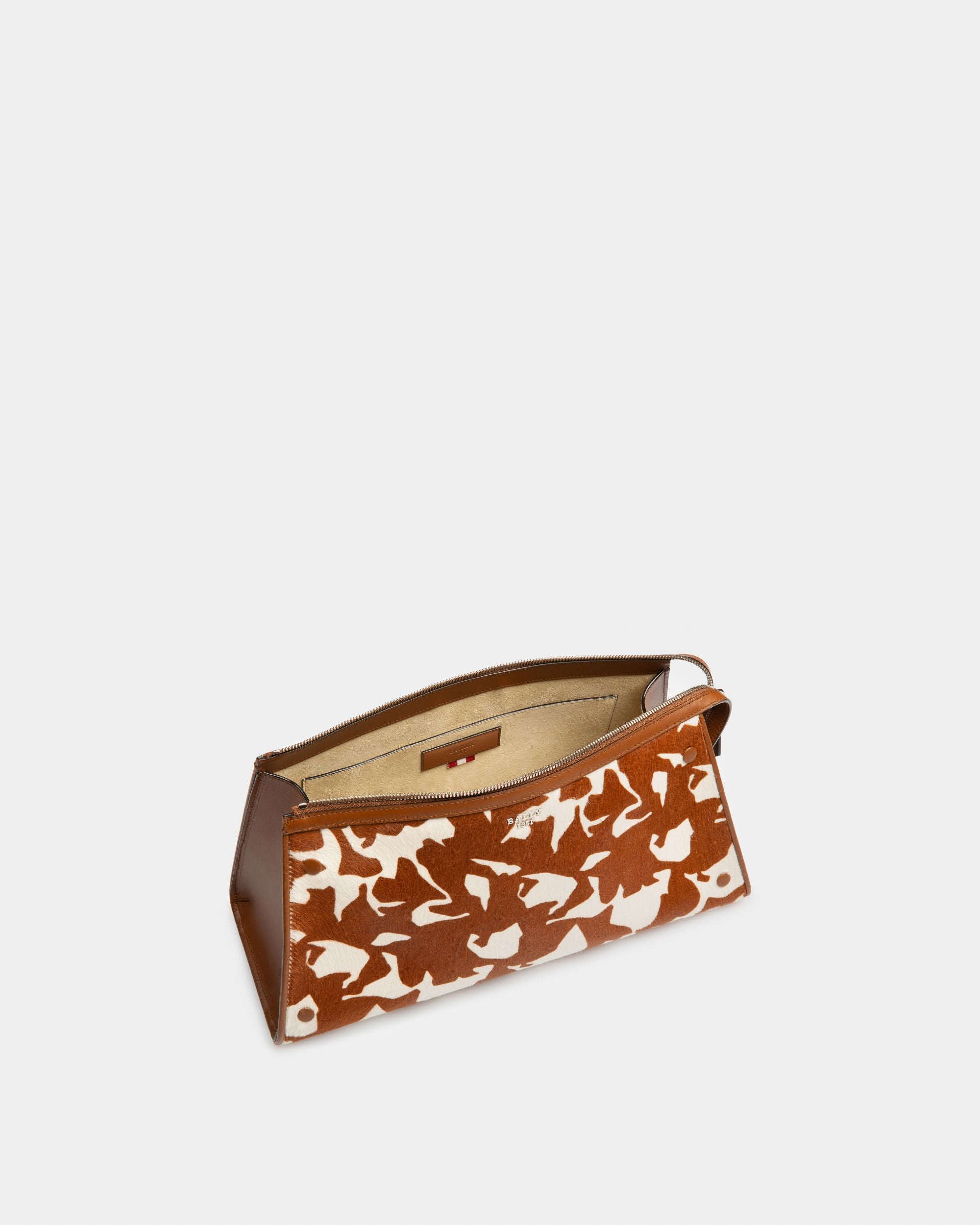 Arieel Borsetta In Pelle Marrone E Bianca - Donna - Bally - 04