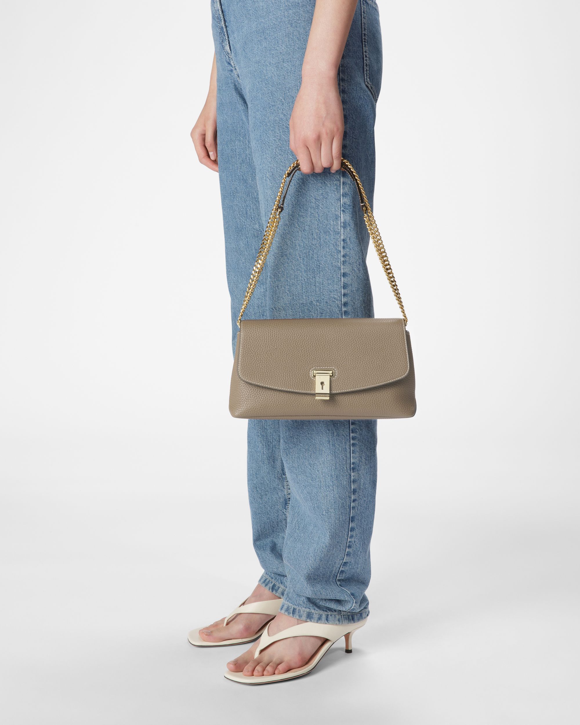 Leena Borsa Mini In Pelle Grigio Talpa - Donna - Bally - 02