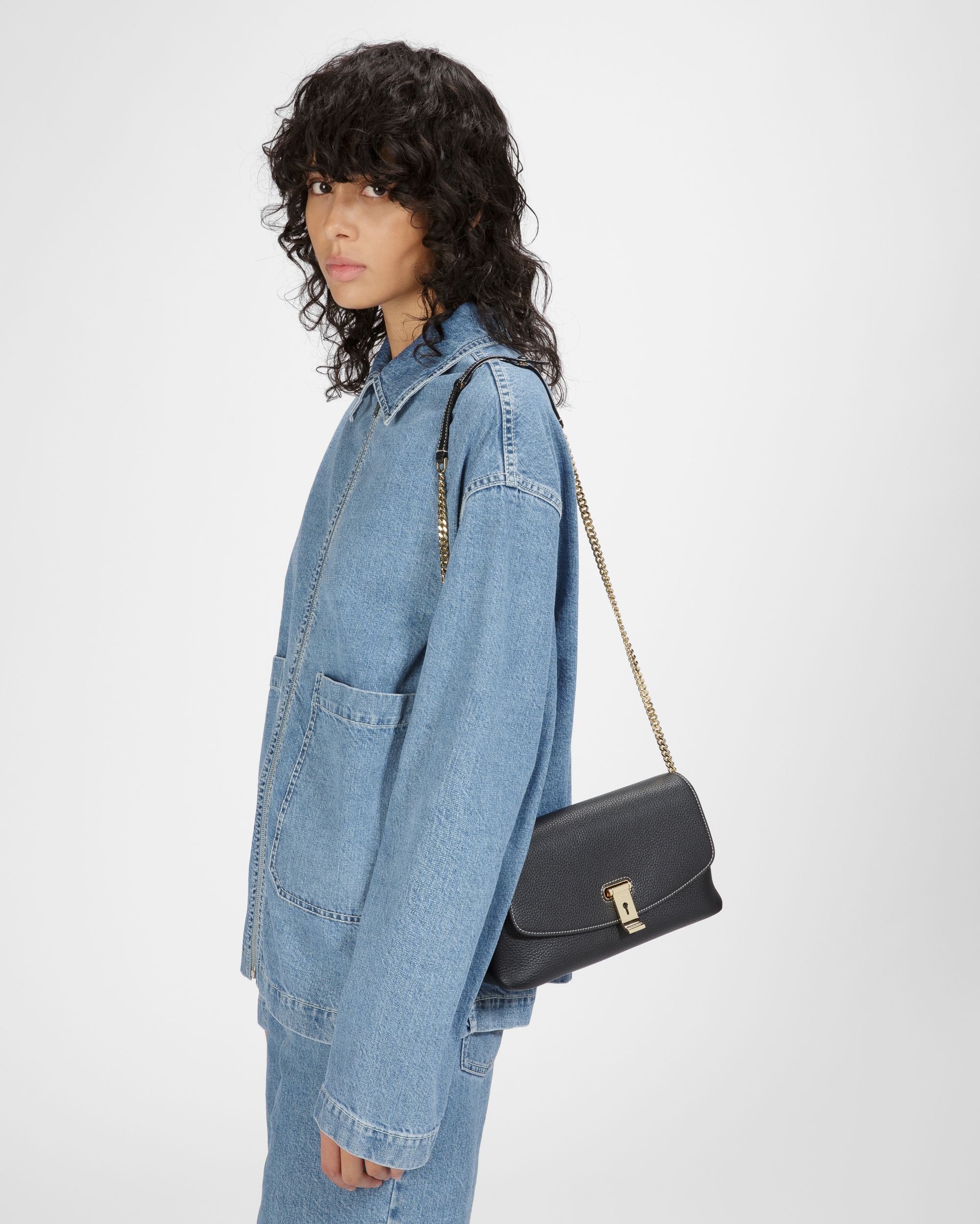 Leena Borsa Mini In Pelle Nera - Donna - Bally - 02