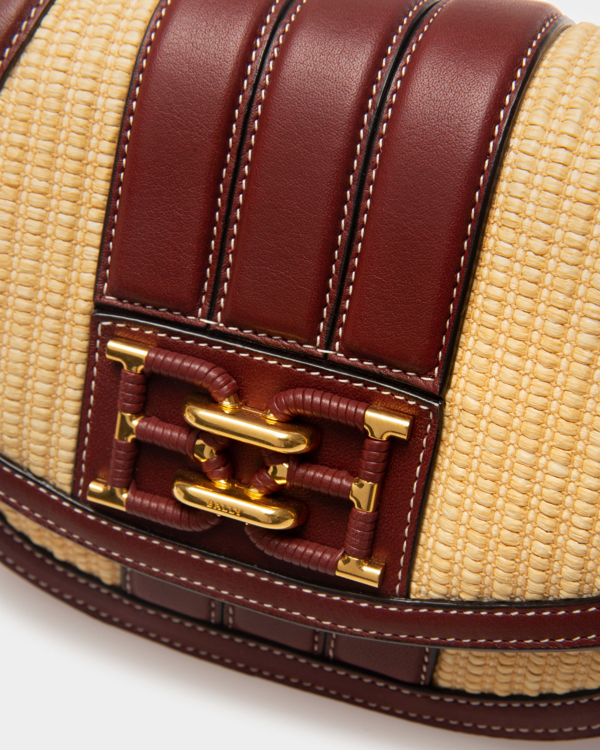 Baily Minibag In Tessuto E Pelle In Rosso Naturale E Rosso Antico - Donna - Bally - 04