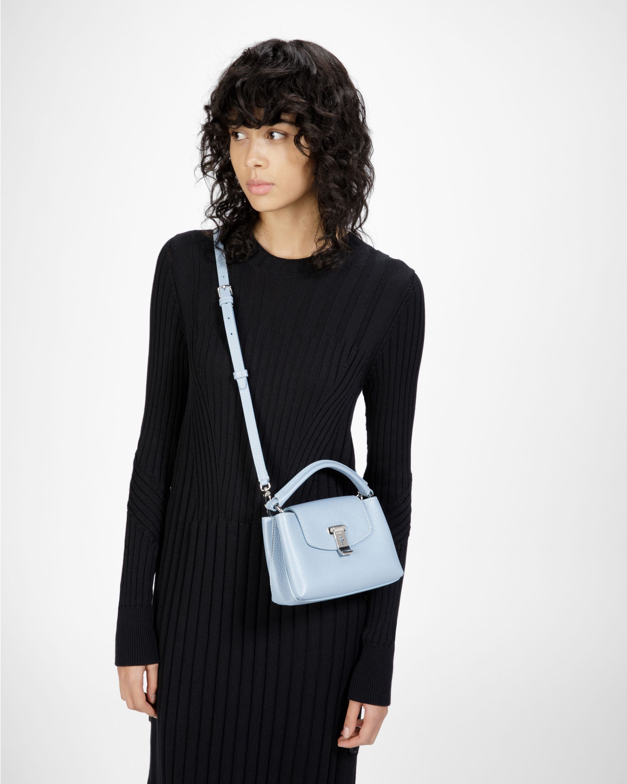 Layka Xs Borsa Mini In Pelle Azzurra - Donna - Bally - 08