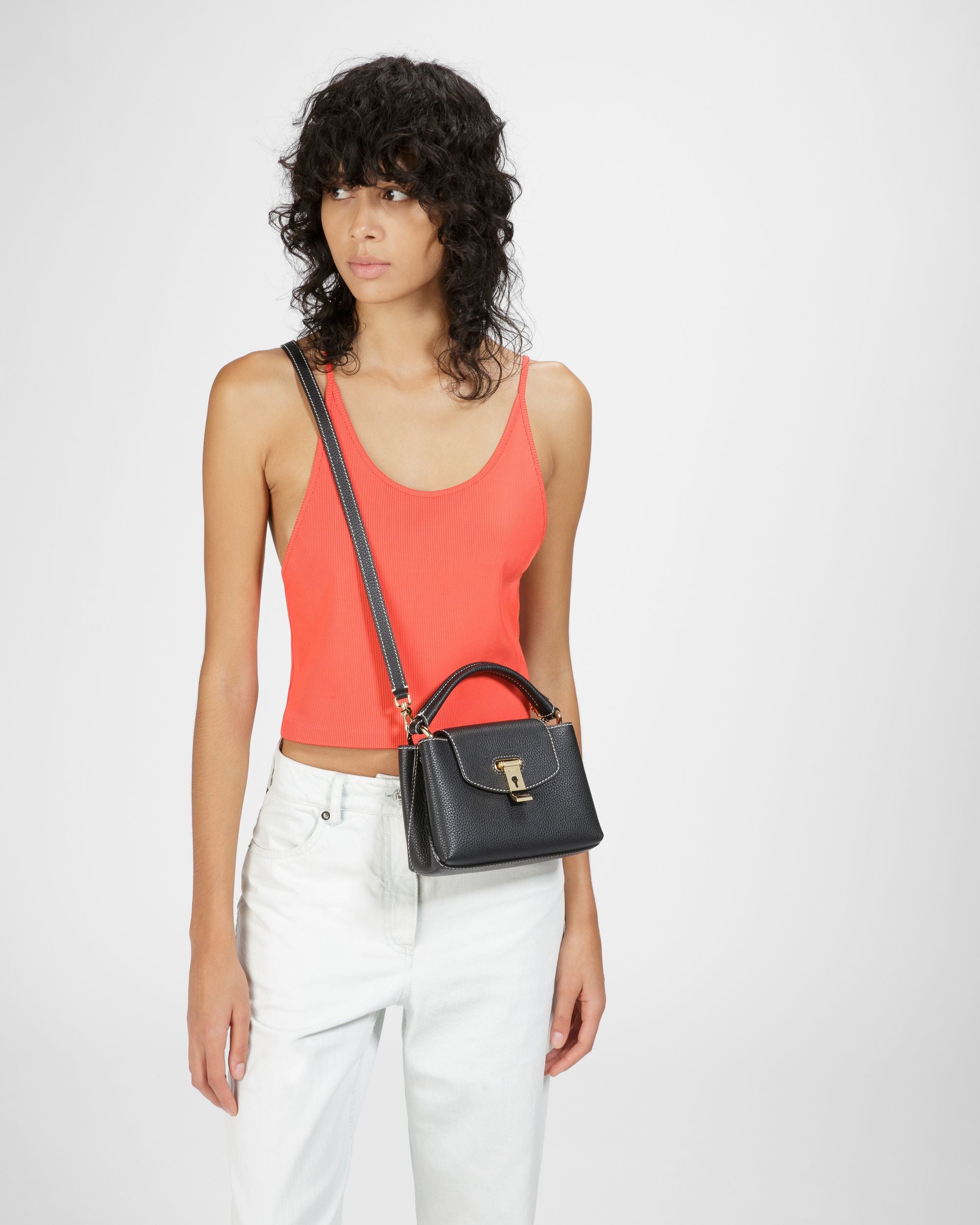 Layka Xs Borsa Mini In Pelle Nera - Donna - Bally - 02
