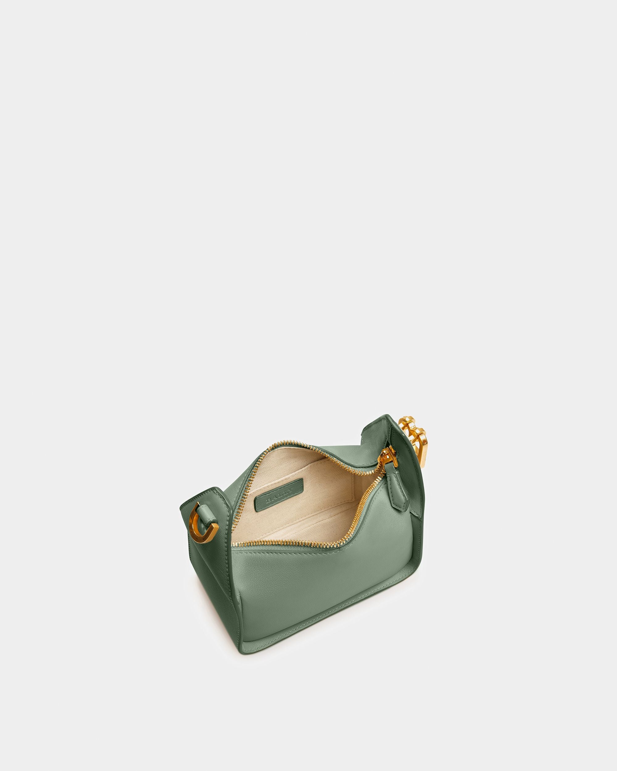 B-Hook Xs Borsa Mini In Pelle Verde Salvia - Donna - Bally - 03