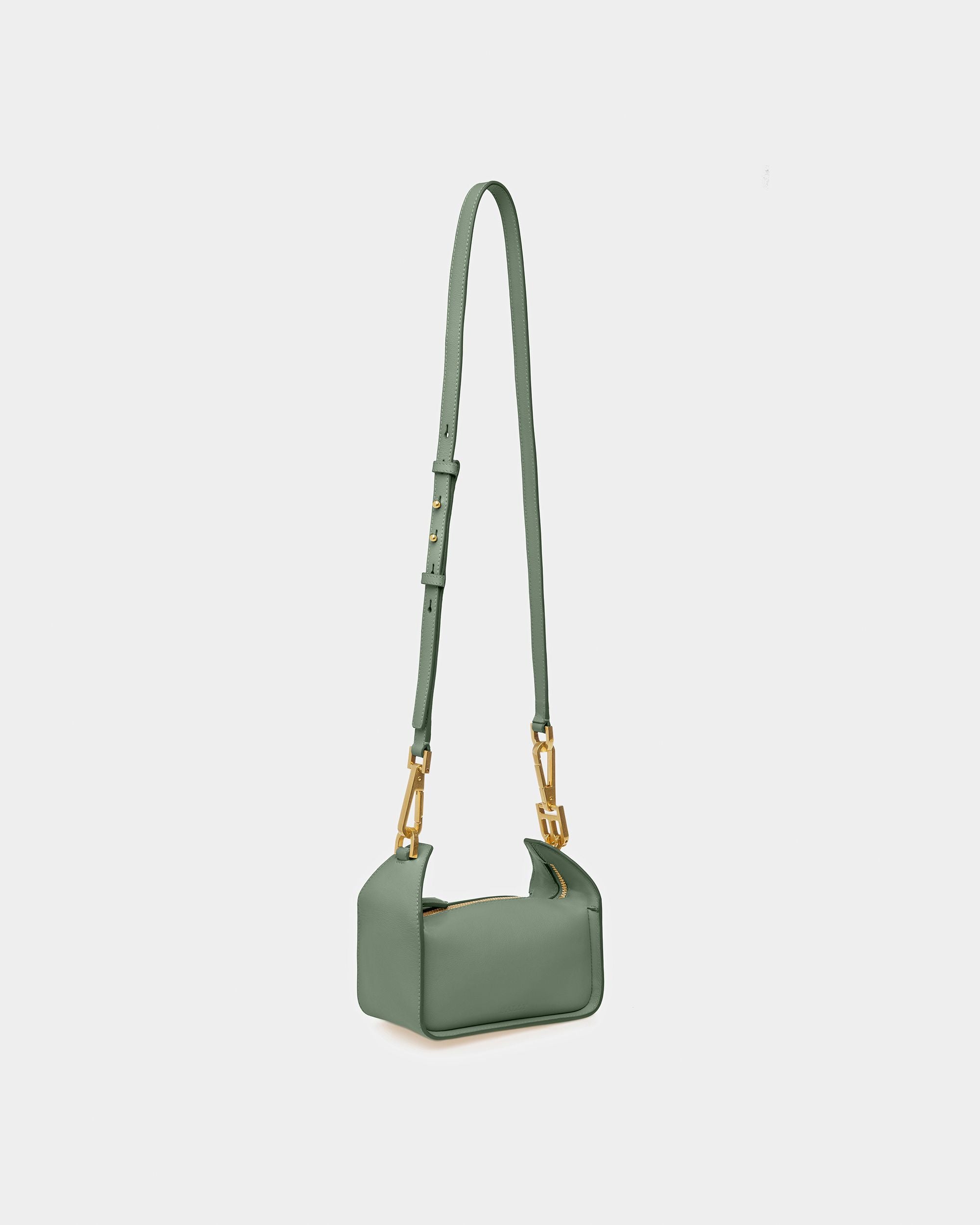 B-Hook Xs Borsa Mini In Pelle Verde Salvia - Donna - Bally - 08