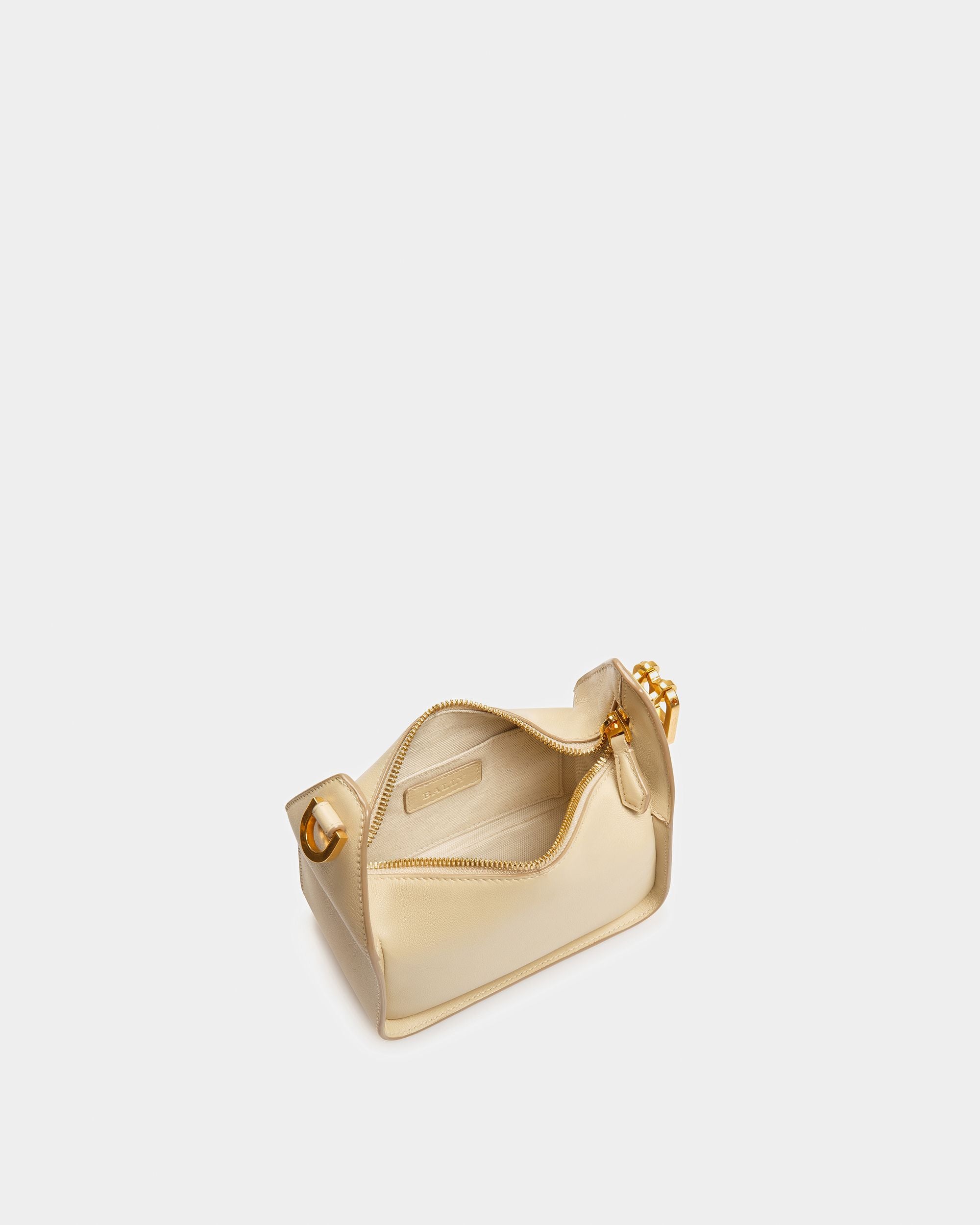 B-Hook Xs Borsa Mini In Pelle Beige Scuro - Donna - Bally - 03