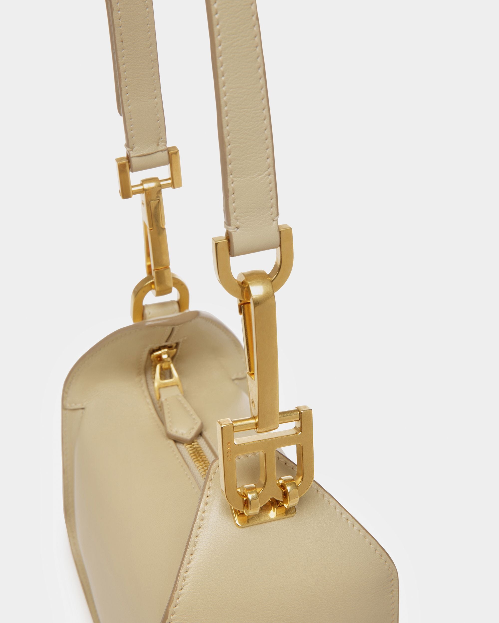 B-Hook Xs Borsa Mini In Pelle Beige Scuro - Donna - Bally - 04