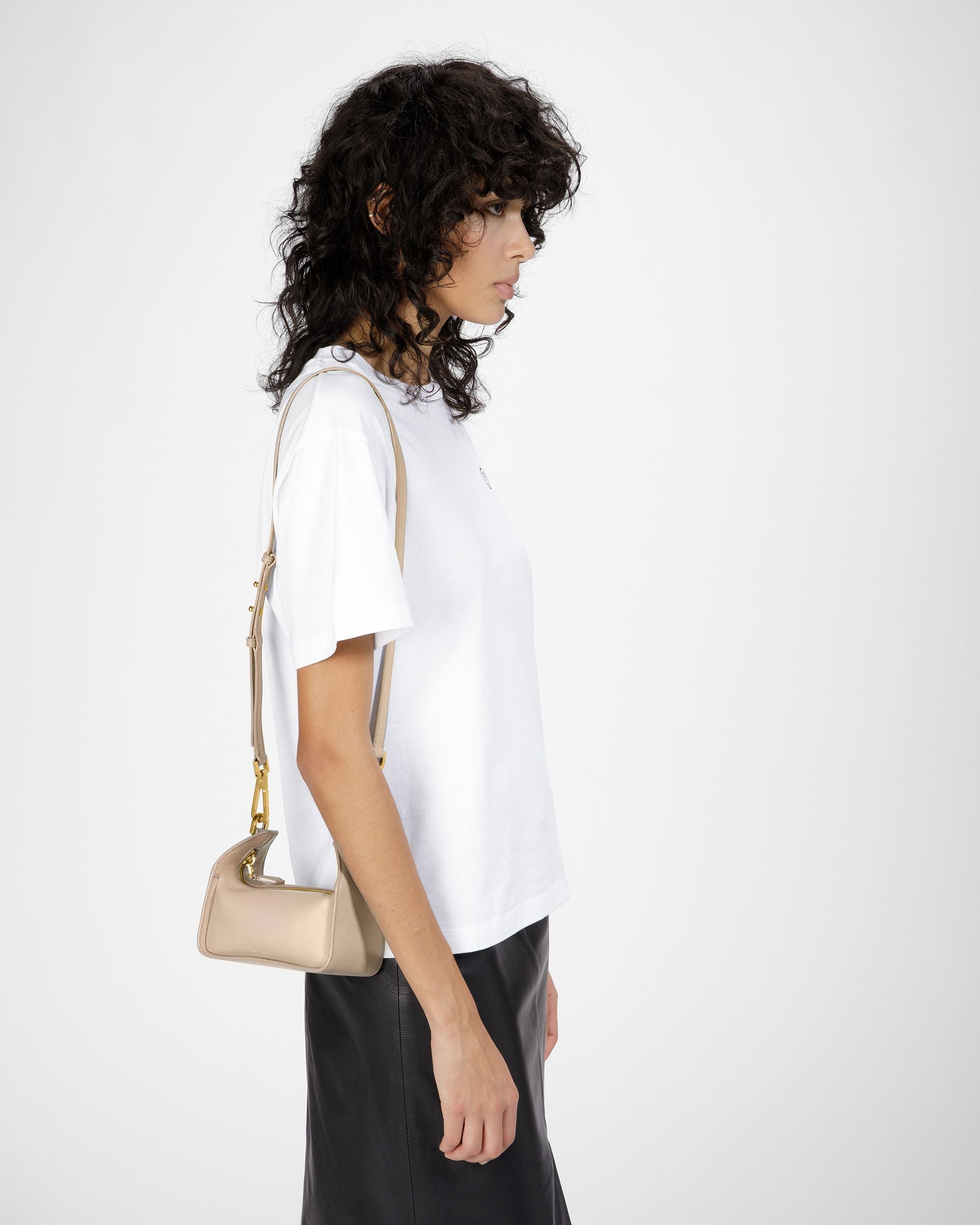 B-Hook Xs Borsa Mini In Pelle Beige Scuro - Donna - Bally - 07