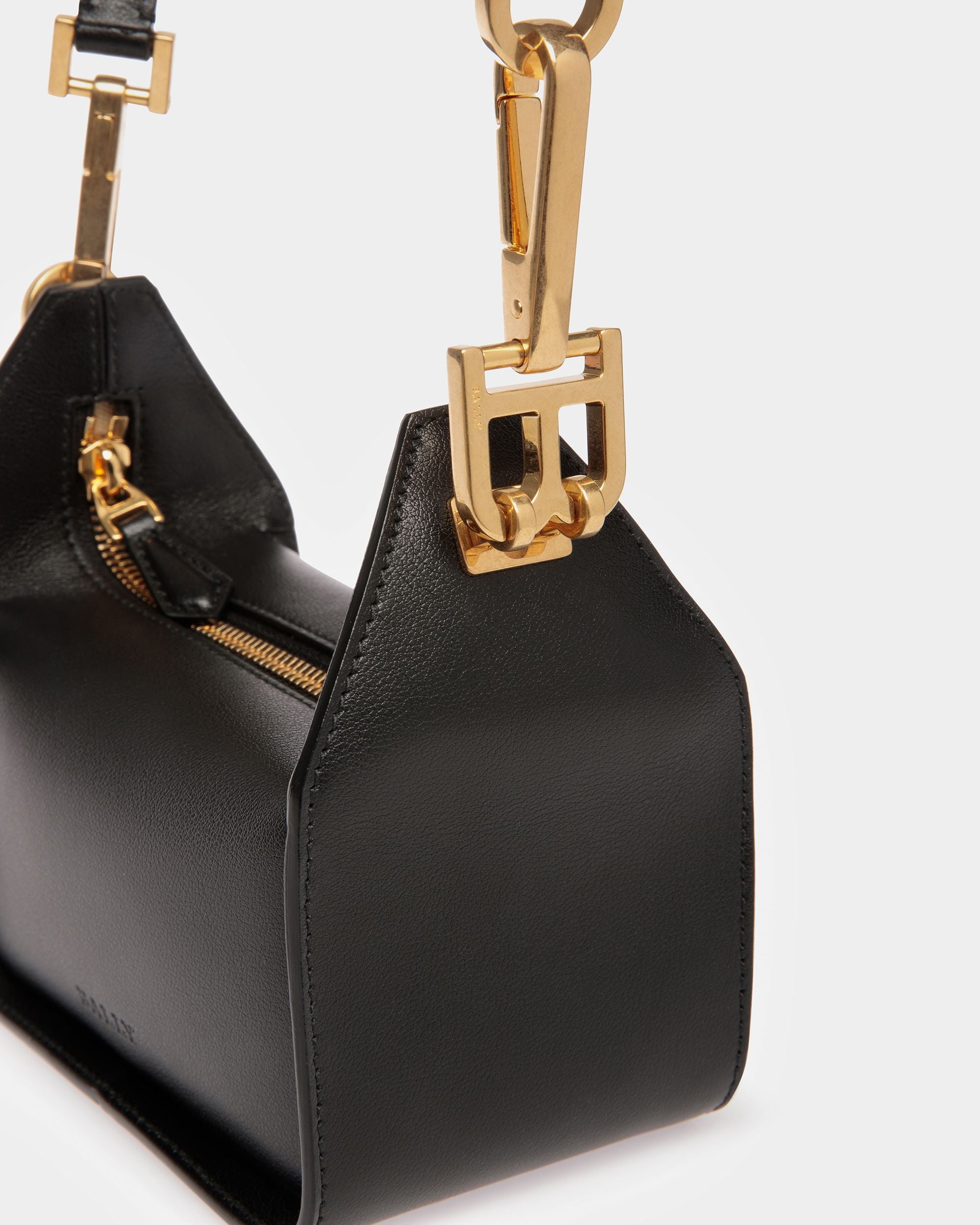 B-Hook Xs Borsa Mini In Pelle Nera - Donna - Bally - 03