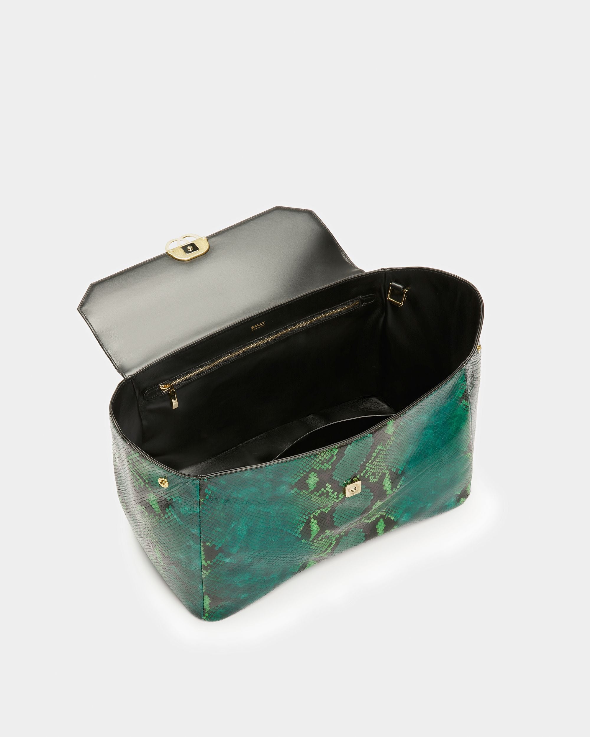 Maxi Clutch Emblem Fantasia Pitonata - Donna - Bally - 05