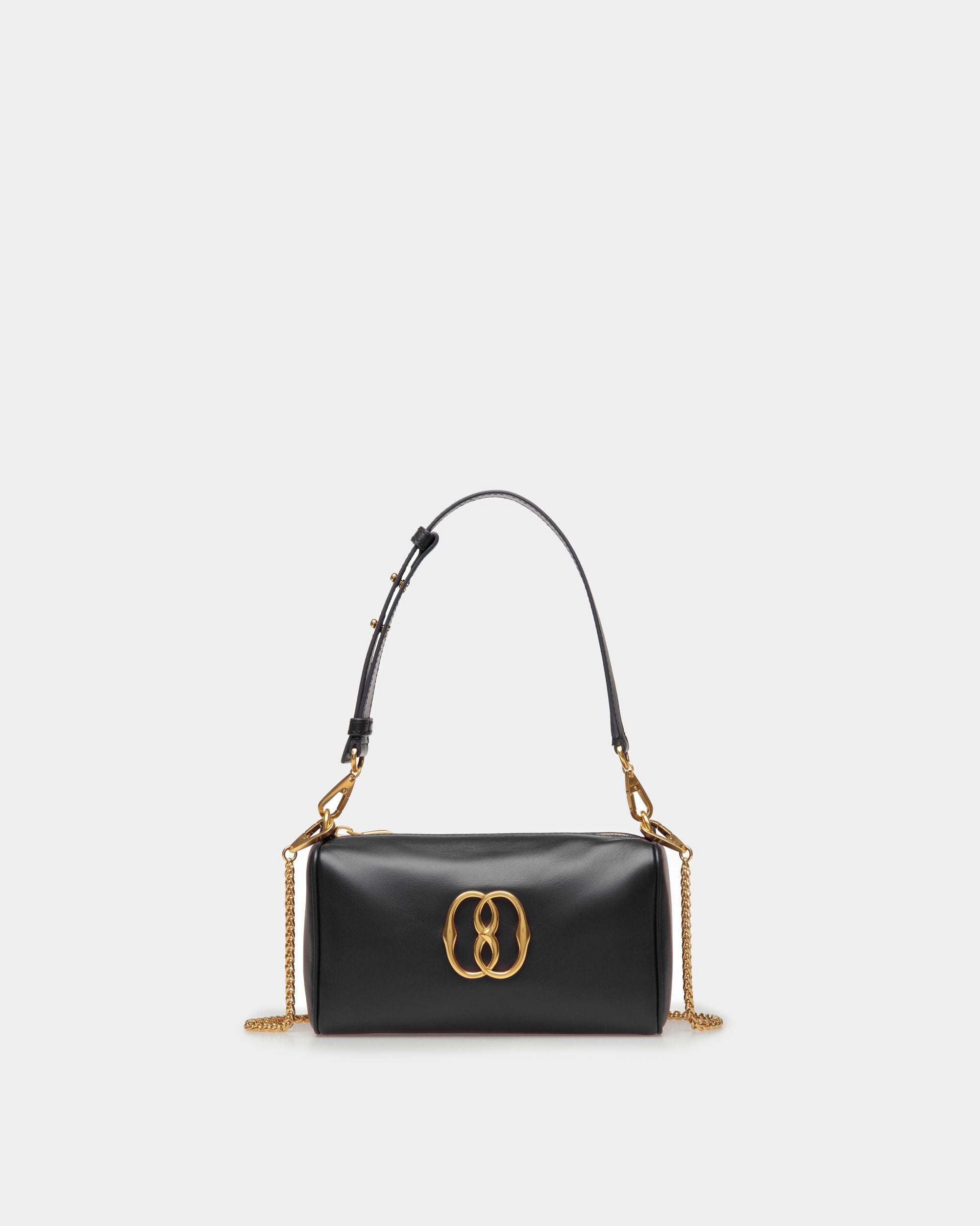 Borsa Mini Emblem In Pelle Nera - Donna - Bally - 01