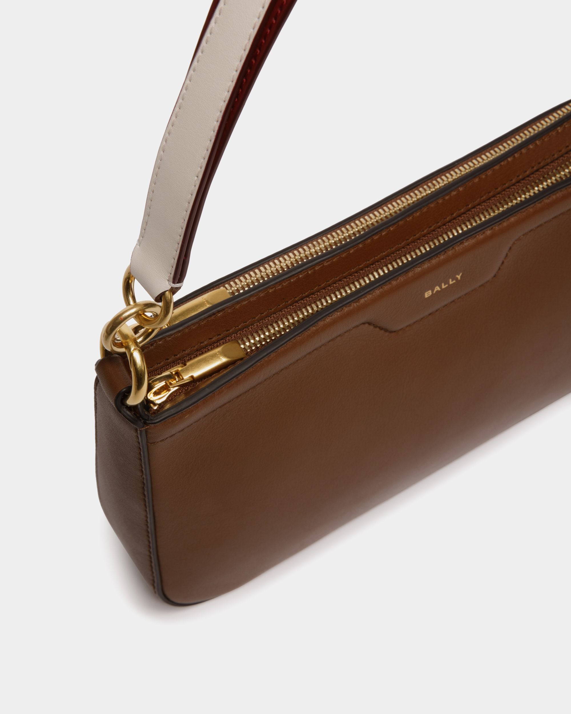 Borsa A Spalla Piccola Code In Pelle Marrone - Donna - Bally - 02