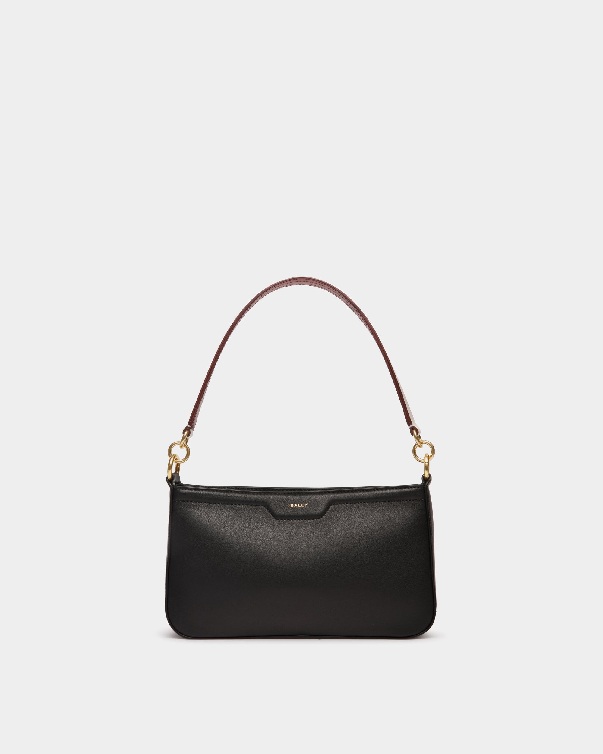 Borsa A Spalla Piccola Code In Pelle Nera - Donna - Bally - 01