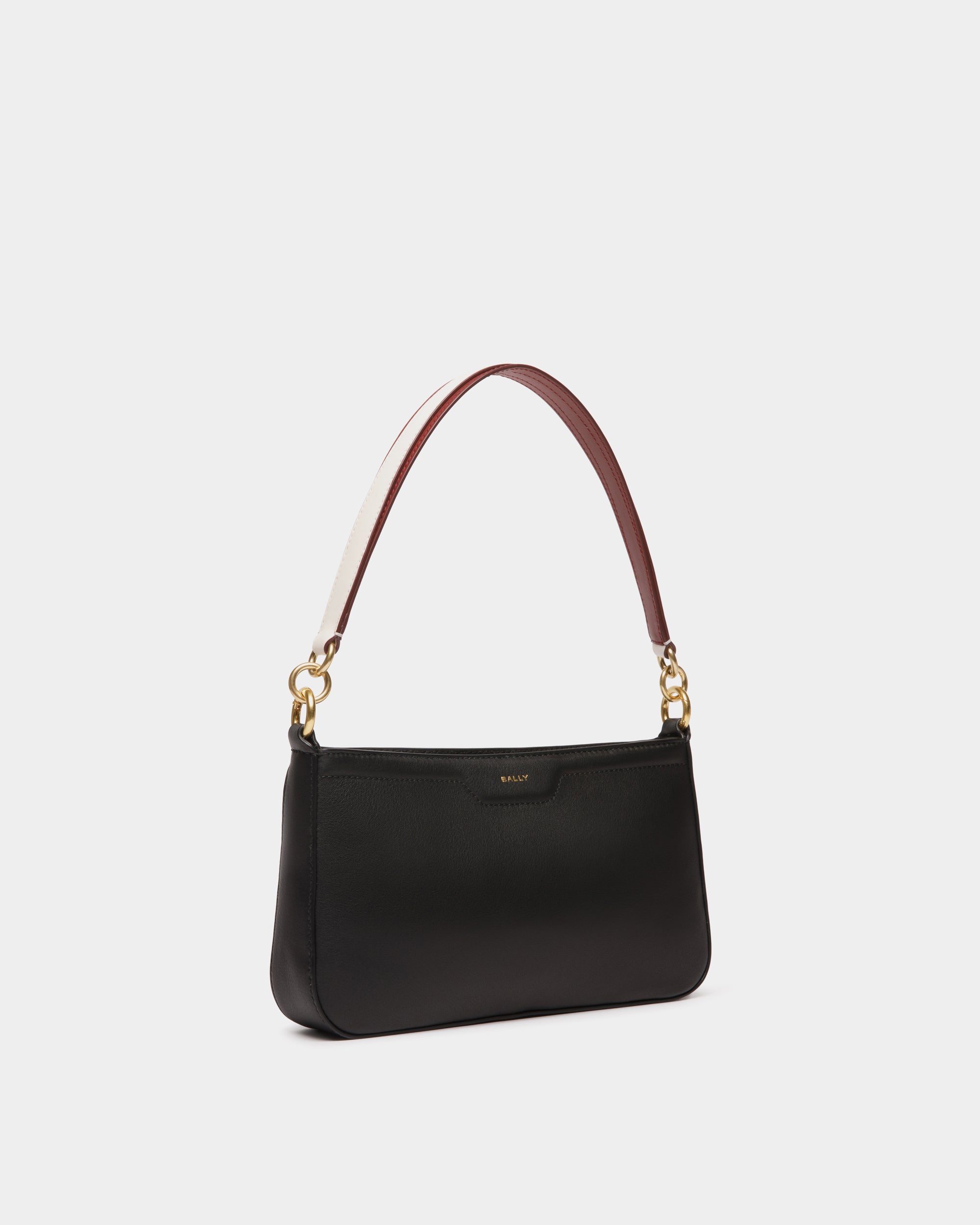 Borsa A Spalla Piccola Code In Pelle Nera - Donna - Bally - 04