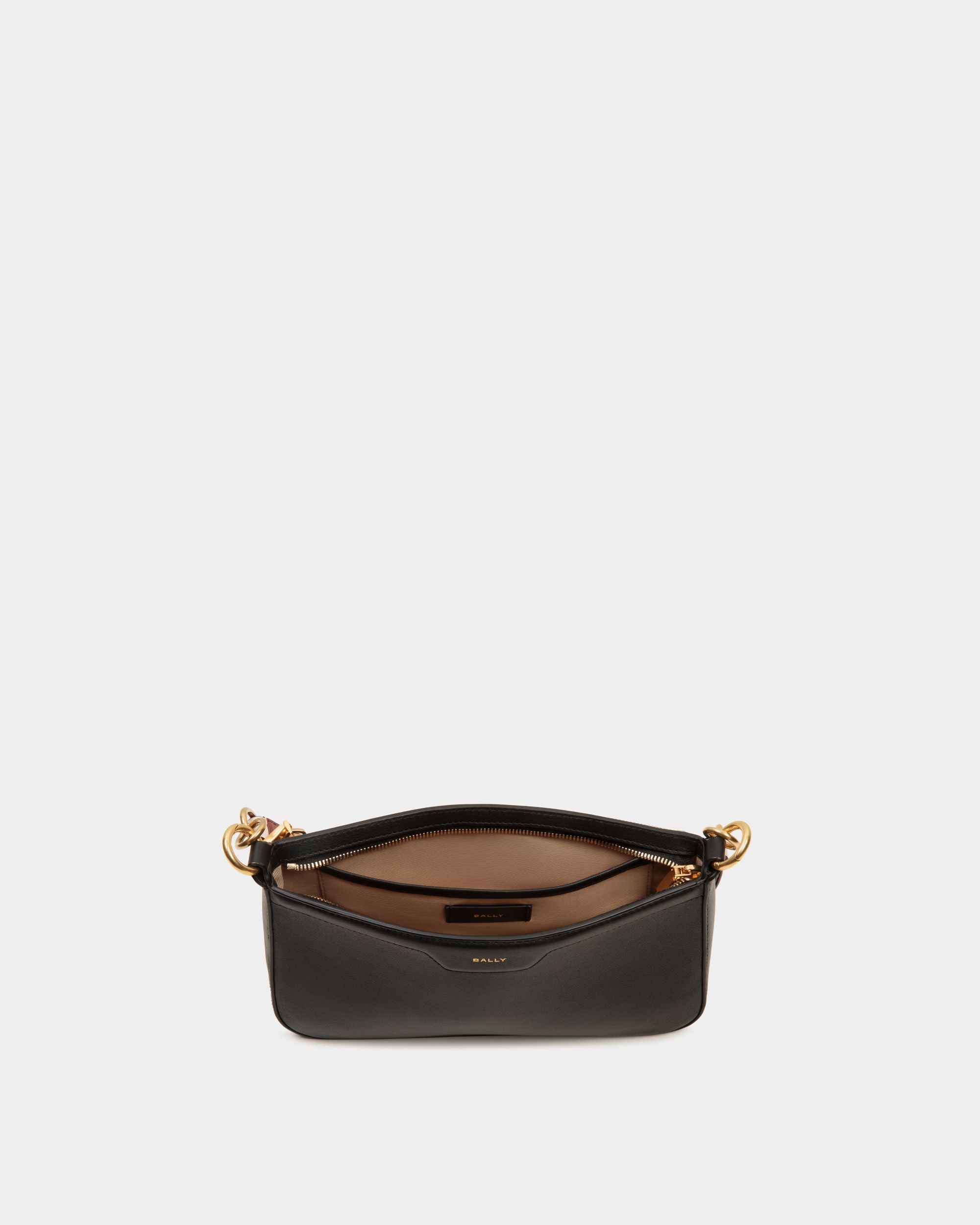 Borsa A Spalla Piccola Code In Pelle Nera - Donna - Bally - 05