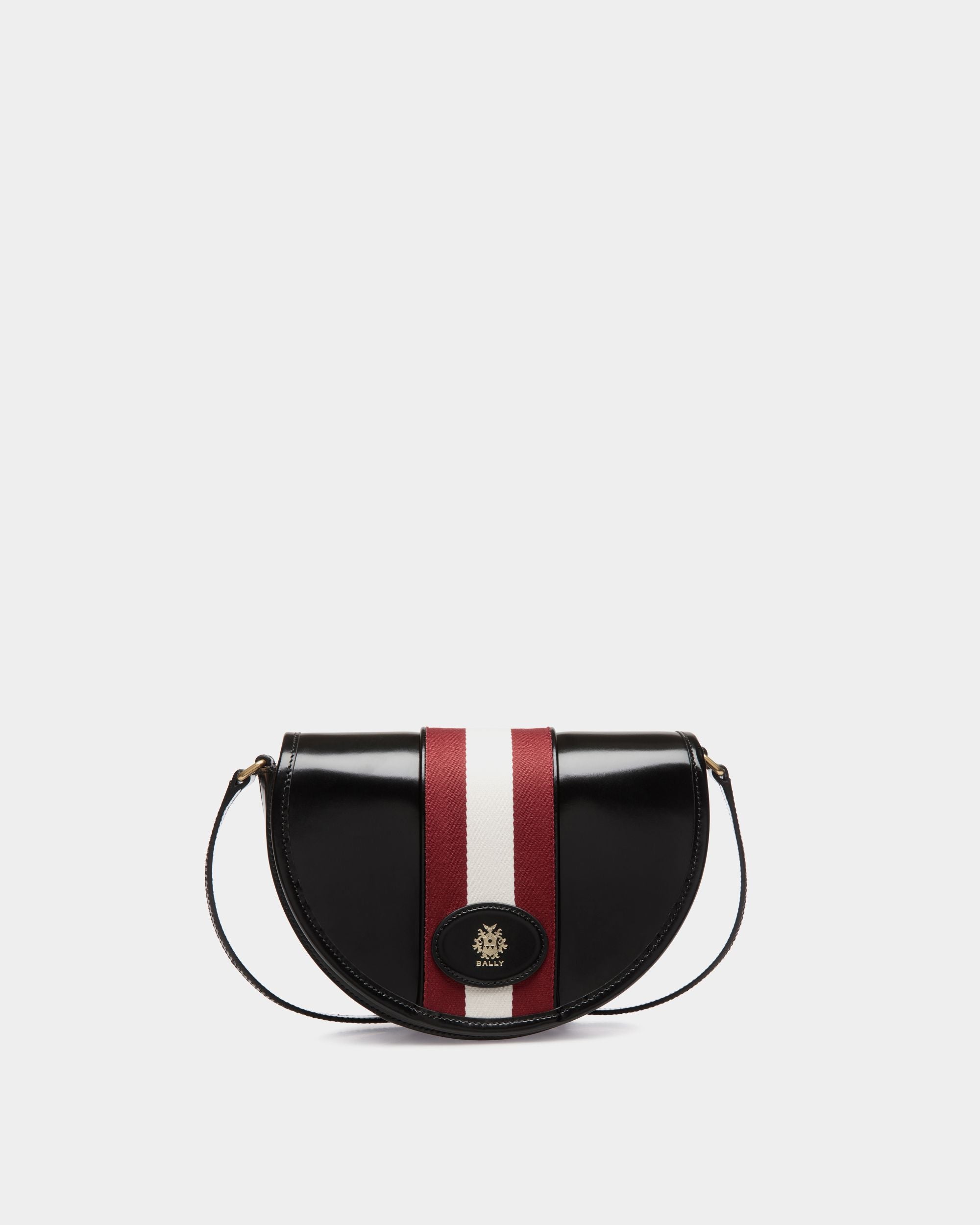 Borsa A Tracolla Beckett In Pelle Nera Con Dettaglio Bally Ribbon - Donna - Bally - 01