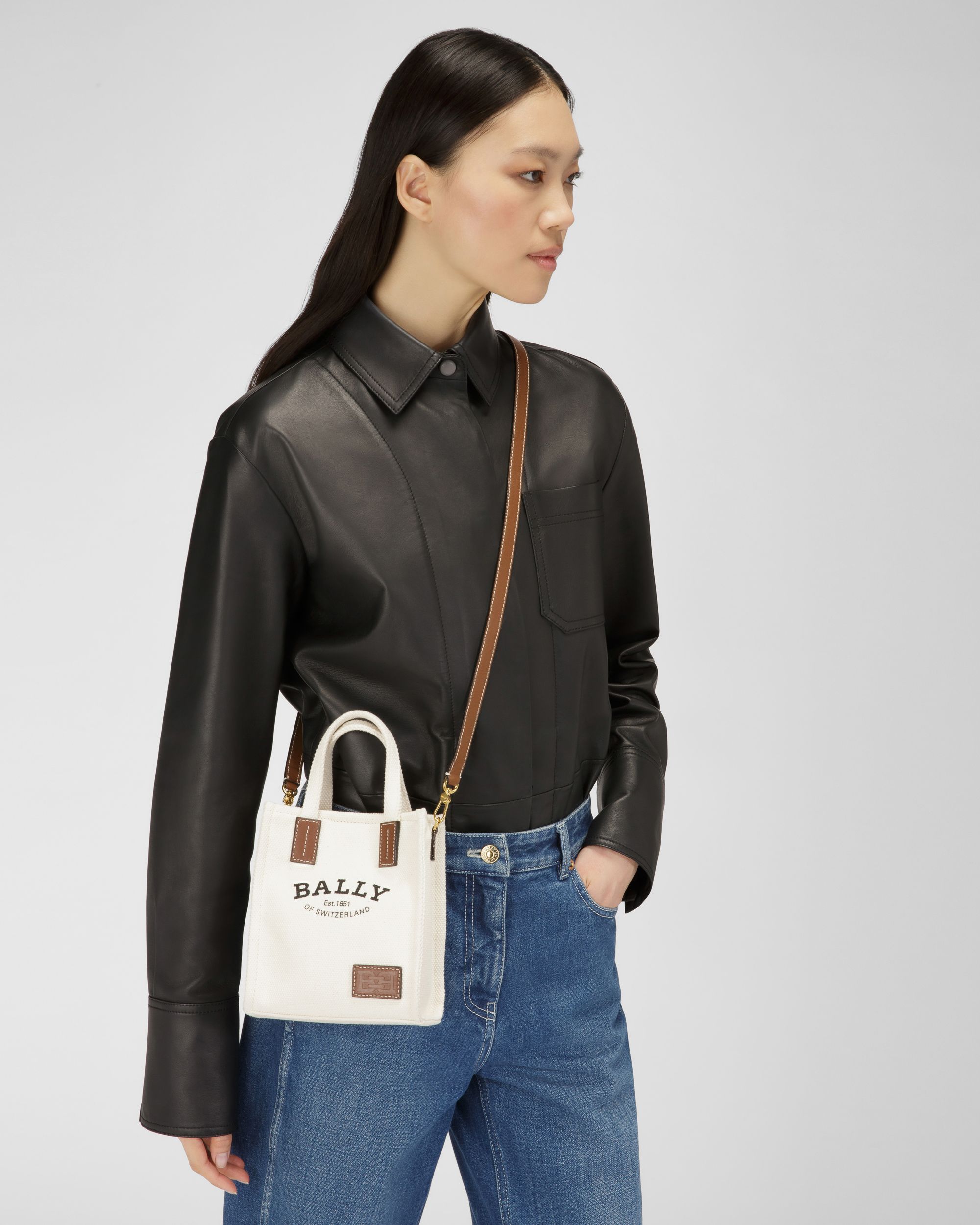 Crystalia Xs Borsa Mini In Tessuto Color Naturale - Donna - Bally - 02