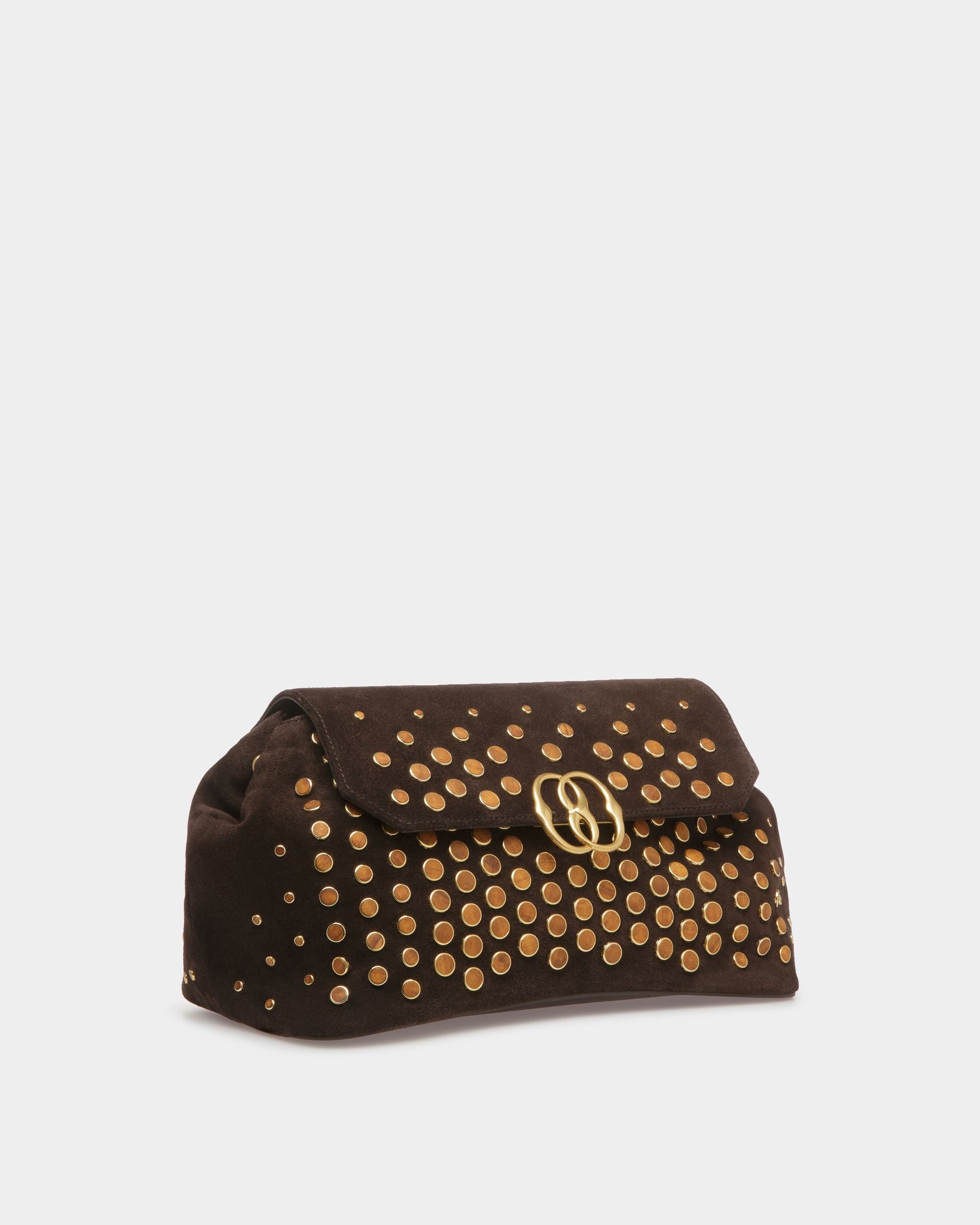 Borsa A Spalla Emblem In Pelle Marrone - Donna - Bally - 03