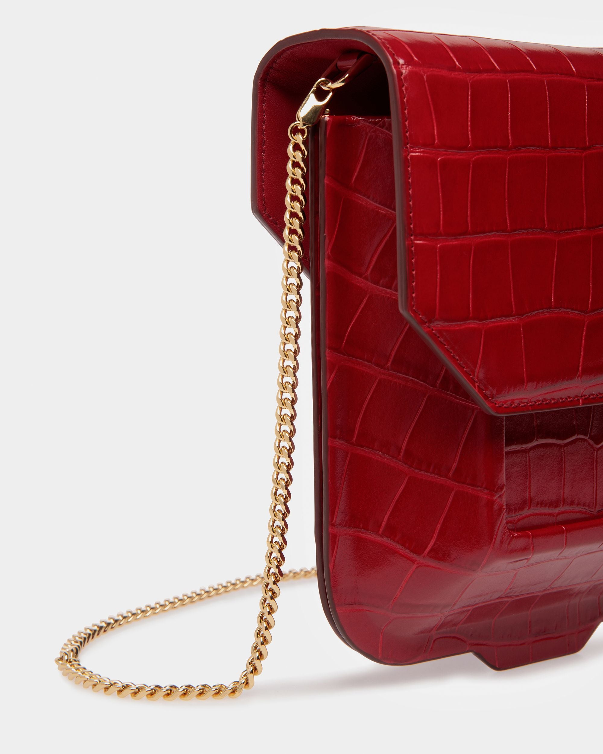 Borsa Mini To Go In Pelle Goffrata Cocco - Donna - Bally - 03