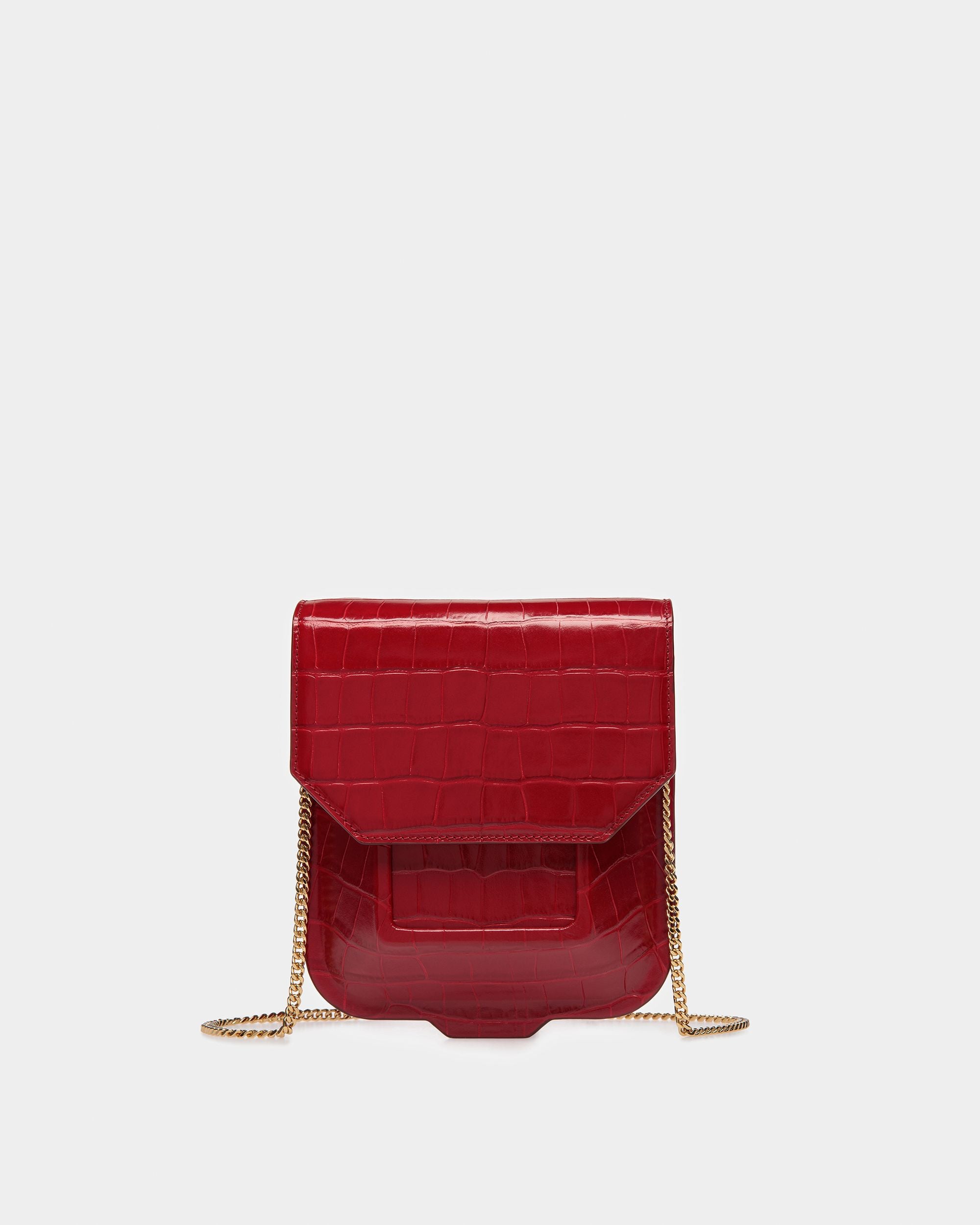 Borsa Mini To Go In Pelle Goffrata Cocco - Donna - Bally - 06