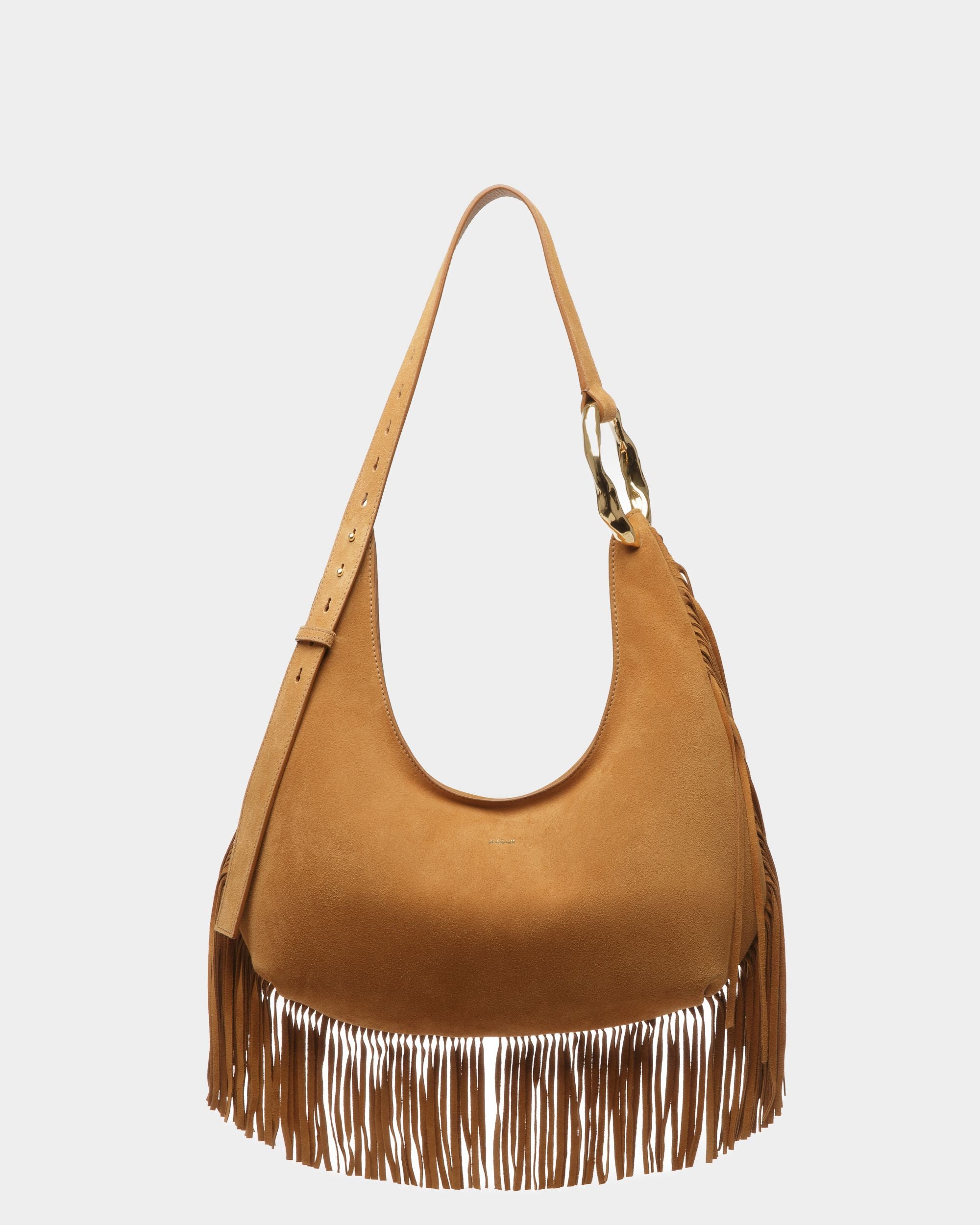 Borsa Hobo Baroque In Pelle Ocra - Donna - Bally - 01