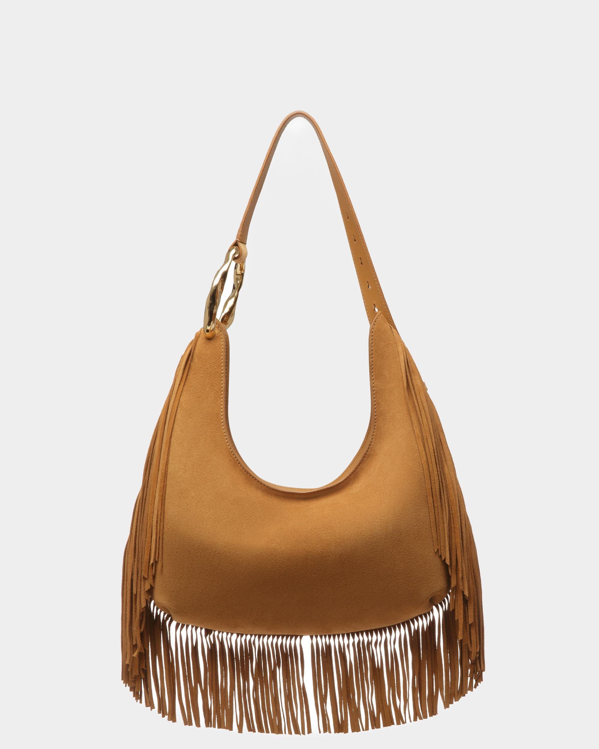 Borsa Hobo Baroque In Pelle Ocra - Donna - Bally - 03