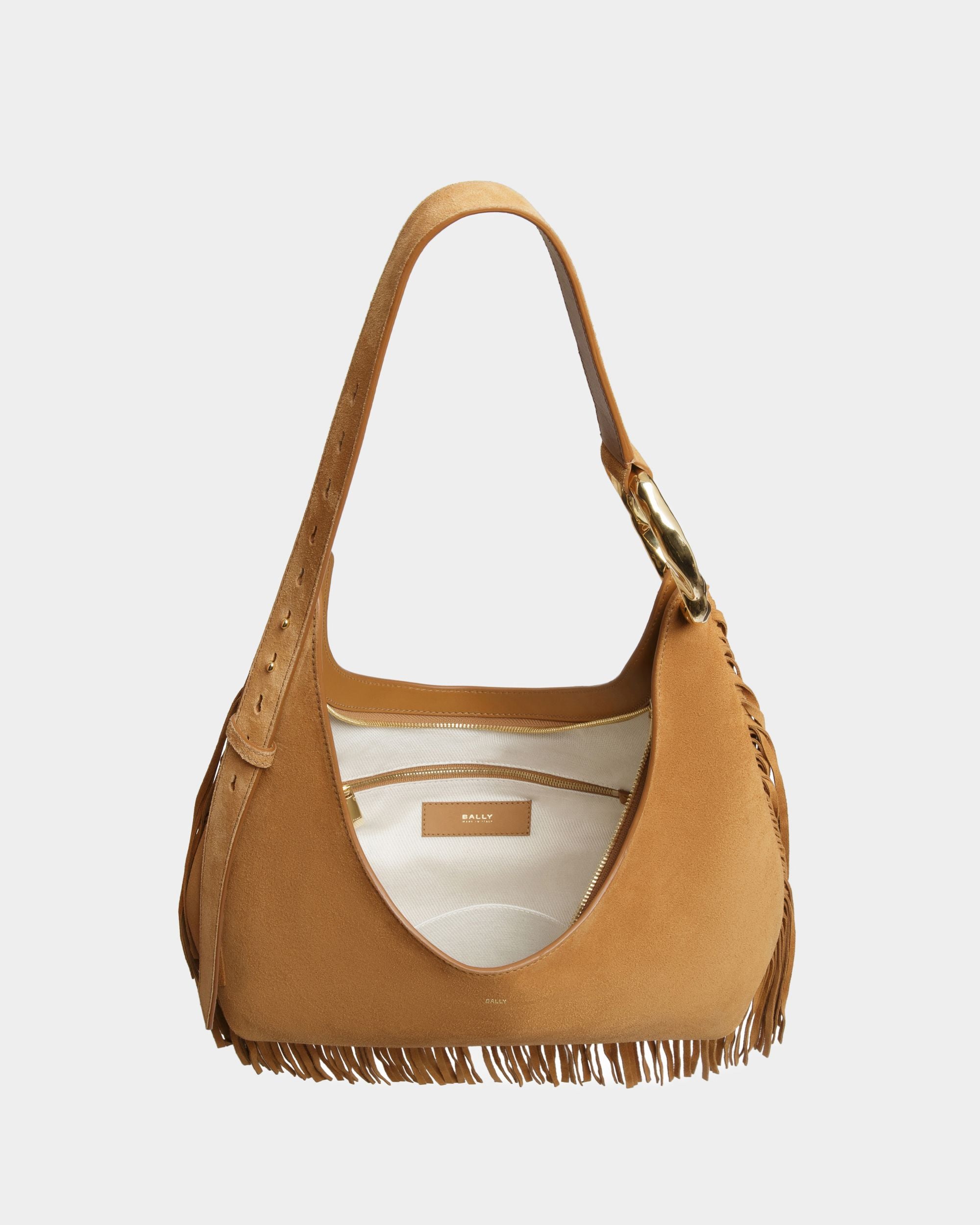 Borsa Hobo Baroque In Pelle Ocra - Donna - Bally - 05