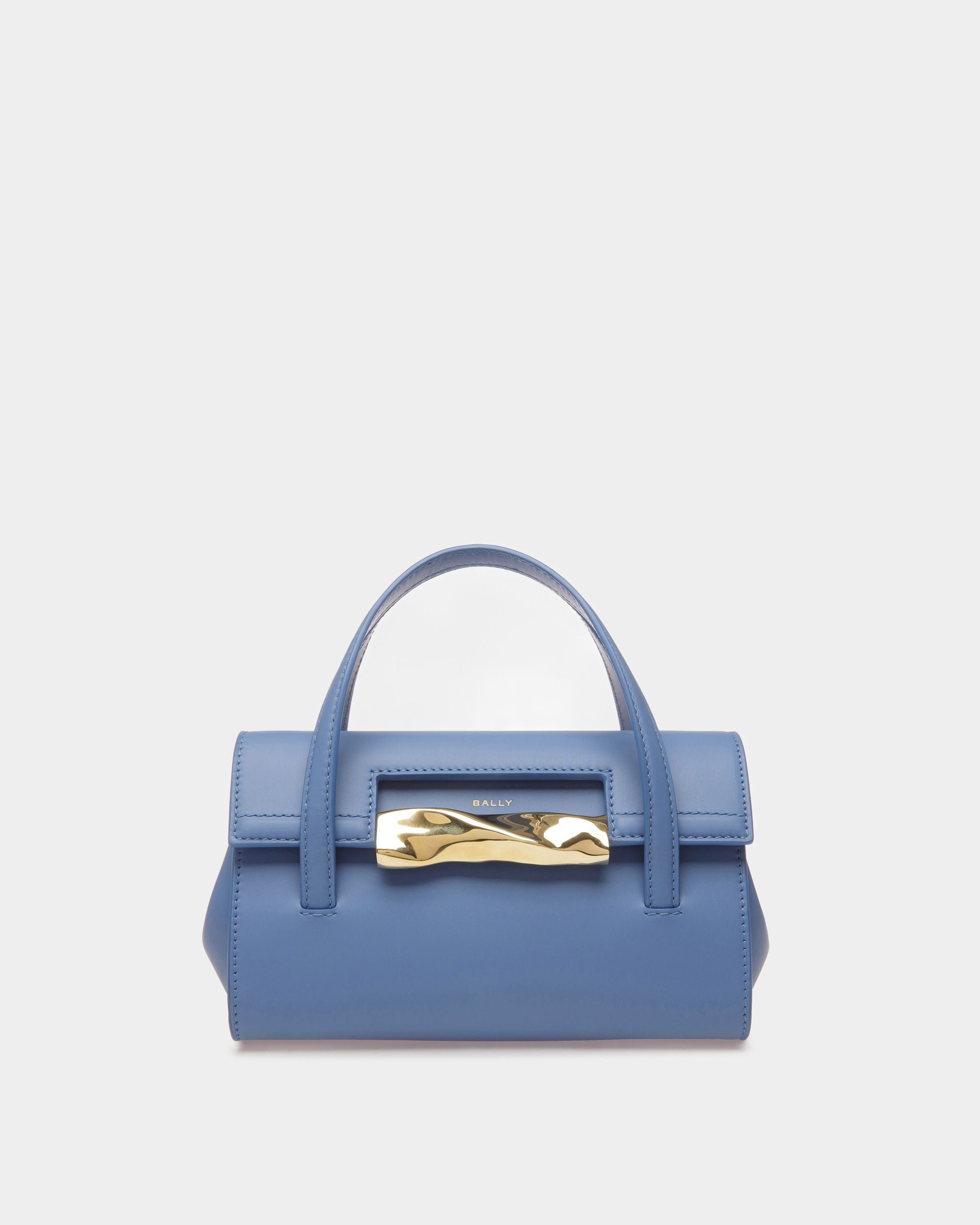 Borsa Mini Baroque In Pelle Blue Kiss - Donna - Bally - 01
