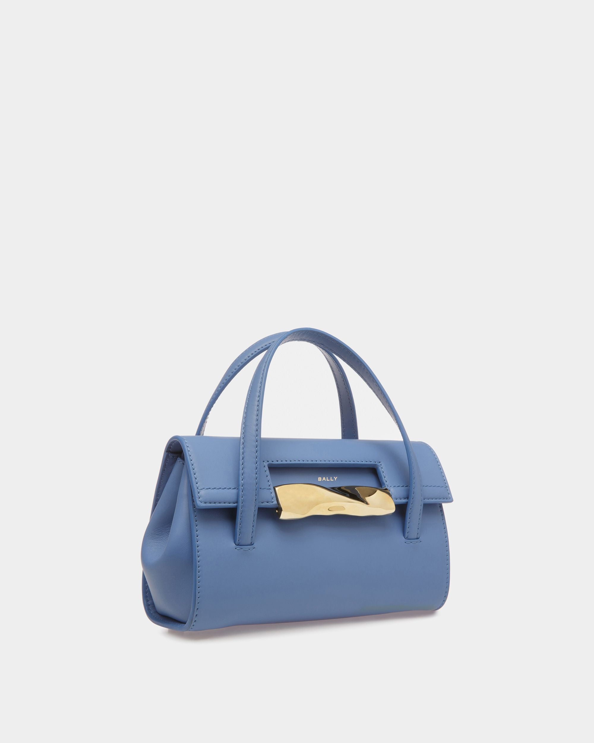 Borsa Mini Baroque In Pelle Blue Kiss - Donna - Bally - 04